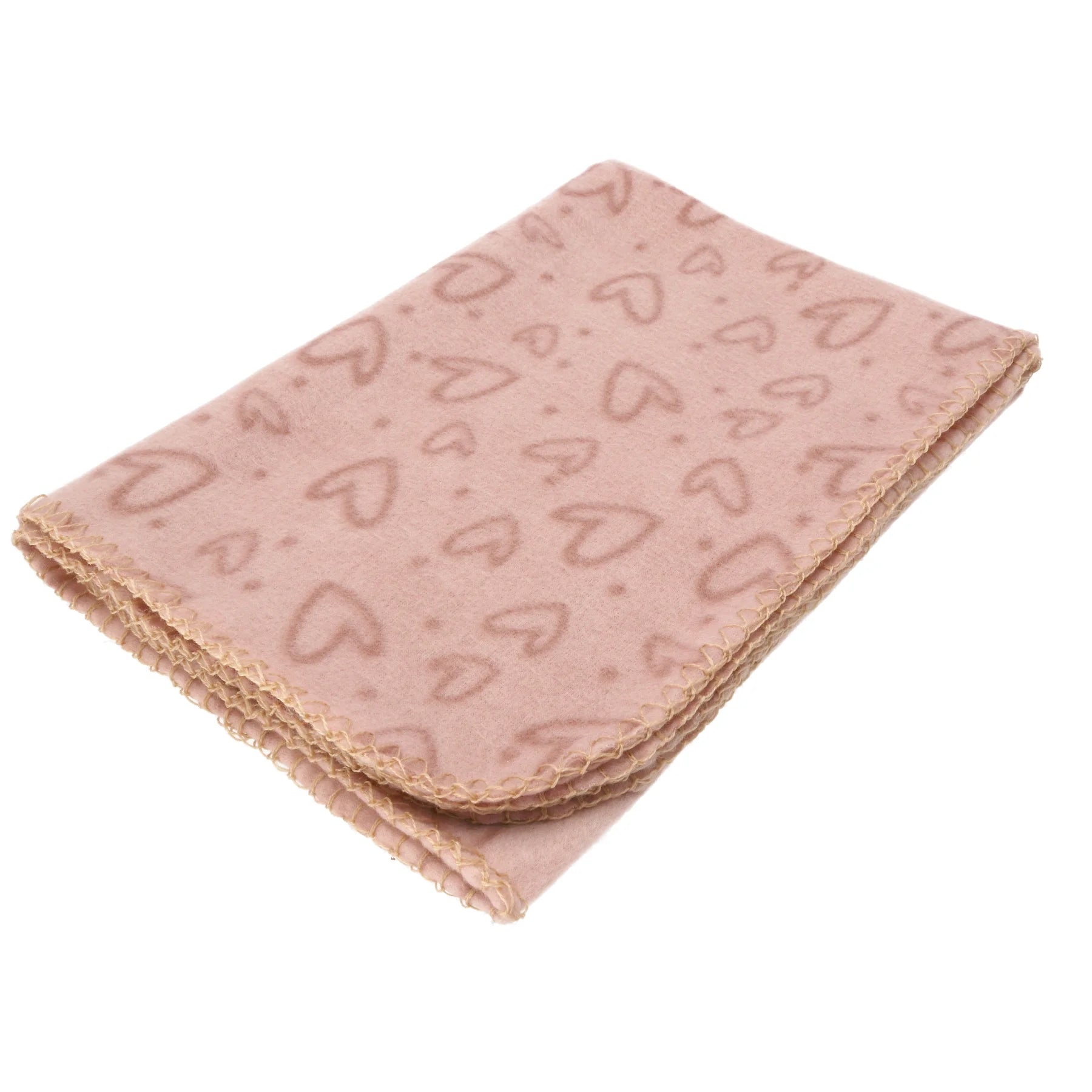 Dogman Fleecefilt Heart Rosa 100x70cm