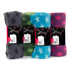 Dogman Fleecefilt Star Grå 100x70cm