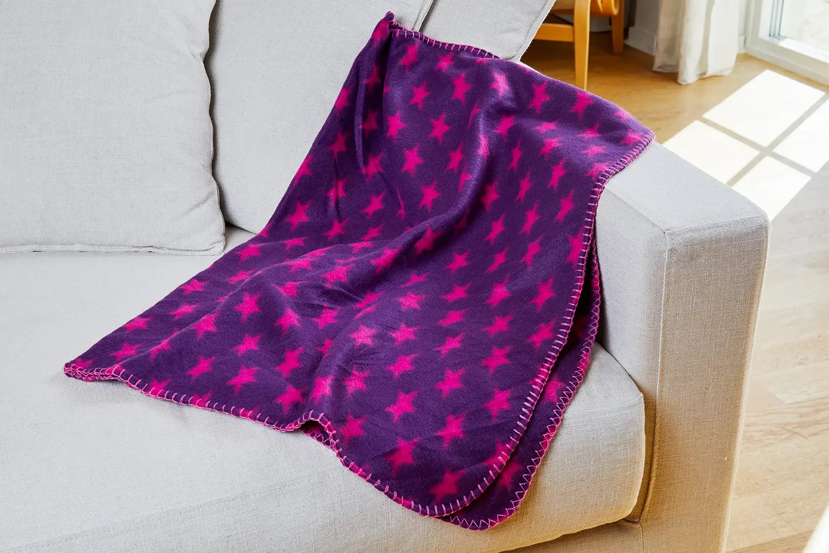 Dogman Fleecefilt Star Lila 100x70cm