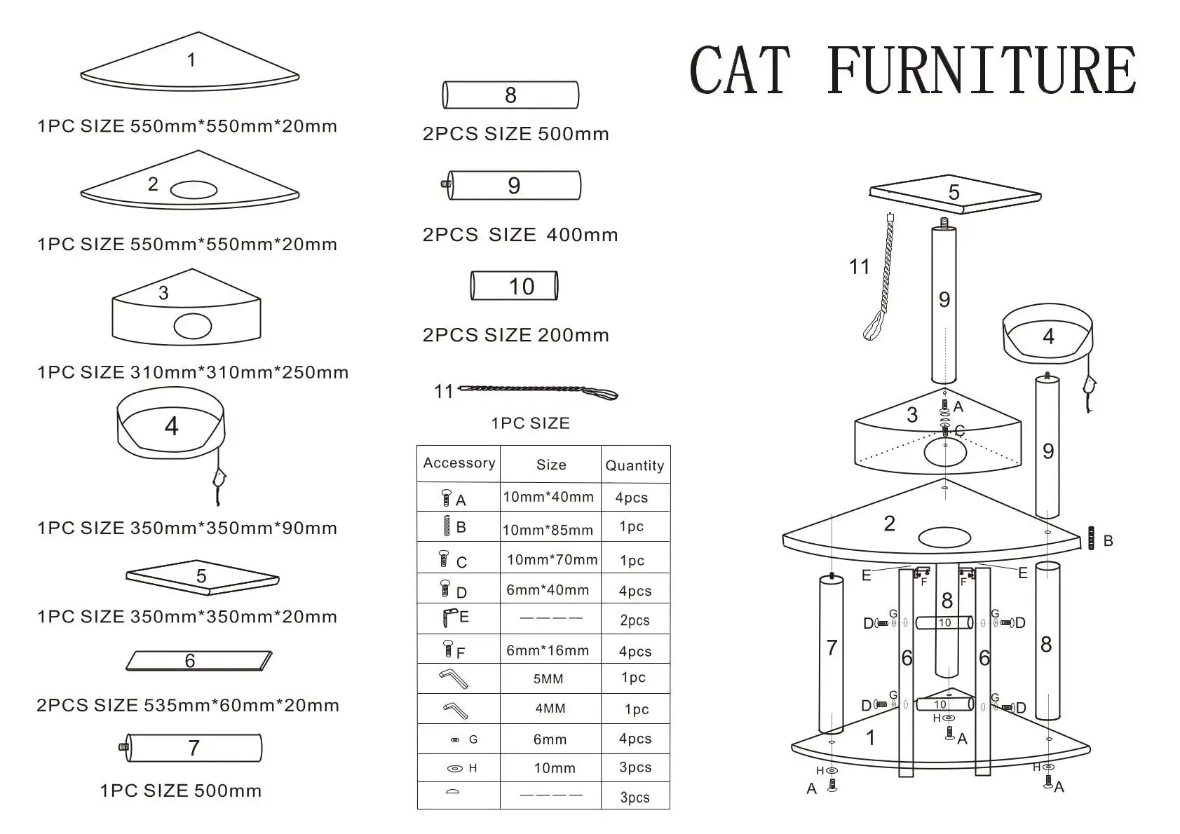 Dogman Klösmöbel Maja 120cm
