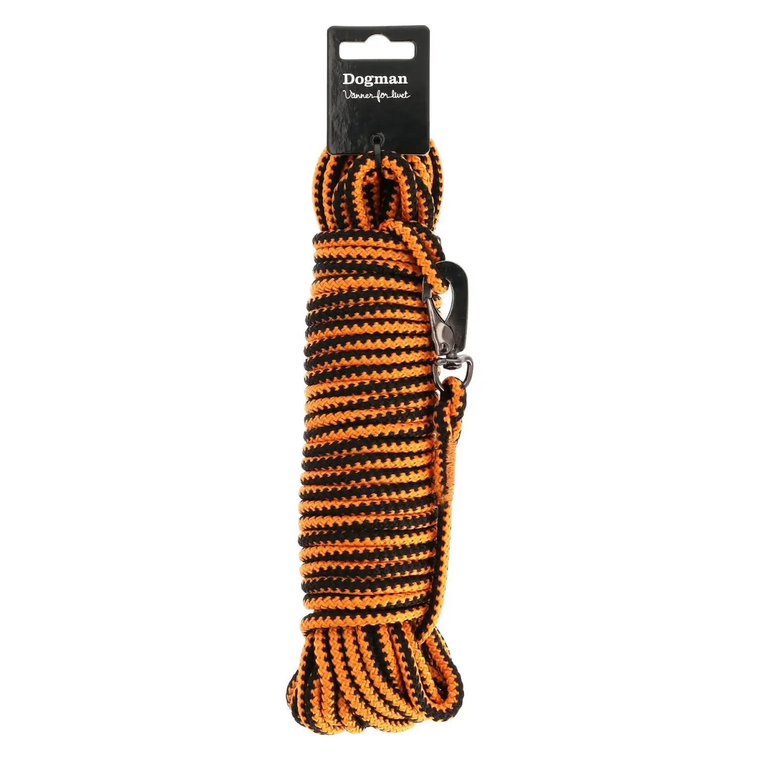 Dogman Spårlina Iris Flätad Orange 15m