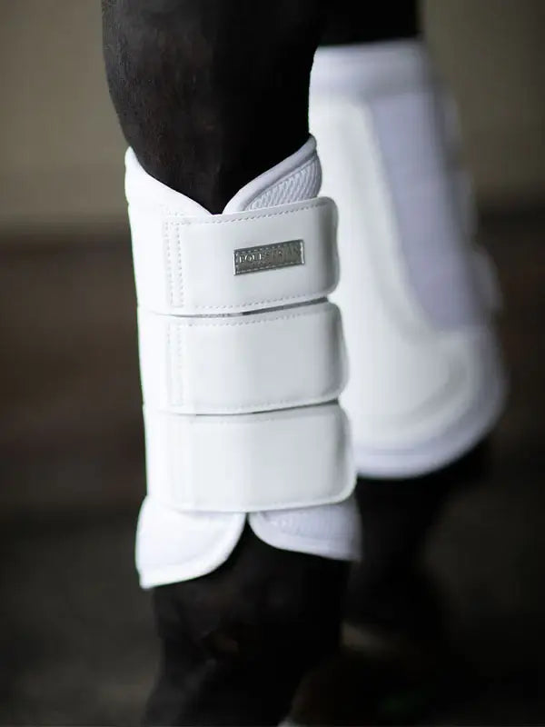 Equestrian Stockholm Classic Mesh Benskydd - Vit/Silver