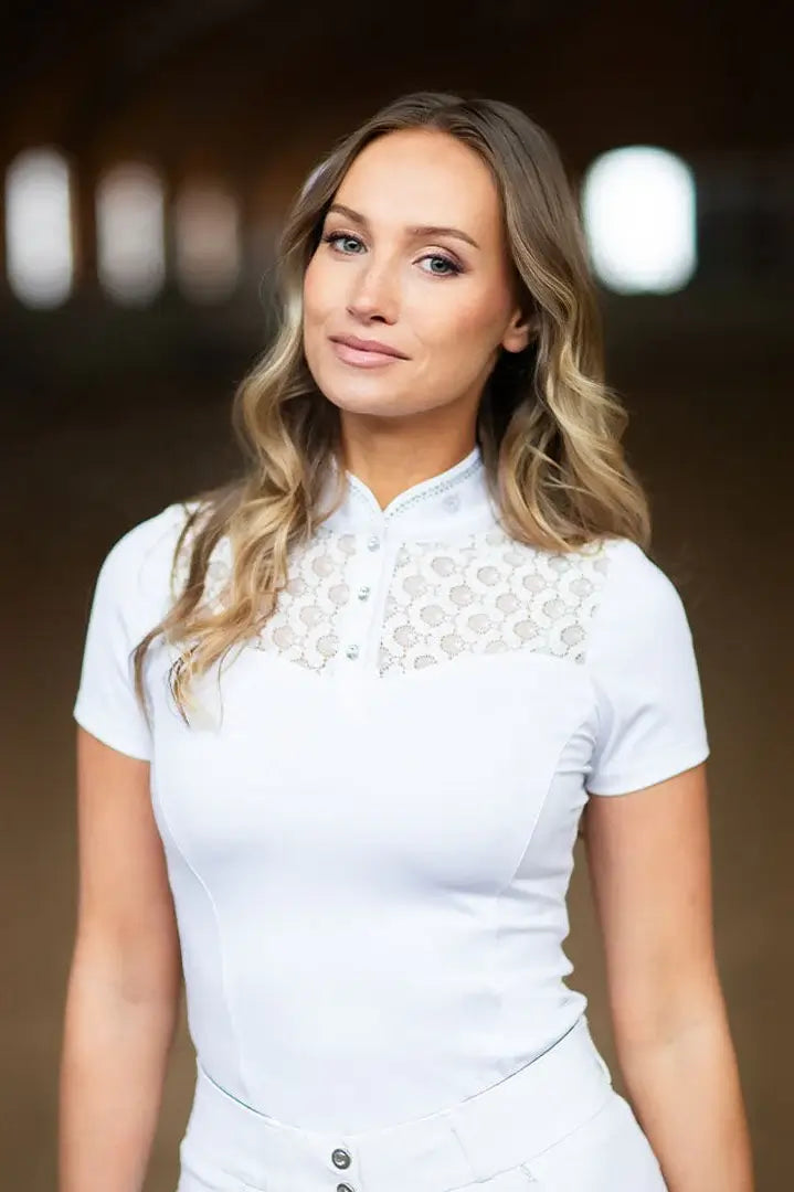 Equestrian Stockholm Crystal Champion Top - Vit