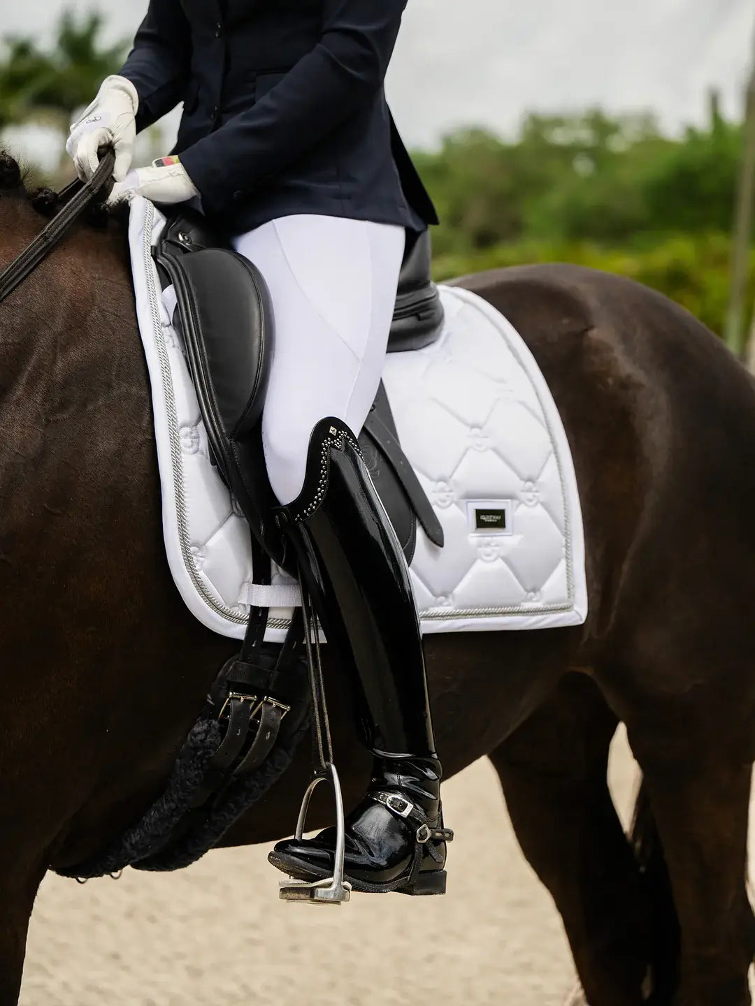 Equestrian Stockholm Dressyrschabrak - Vit/Silver