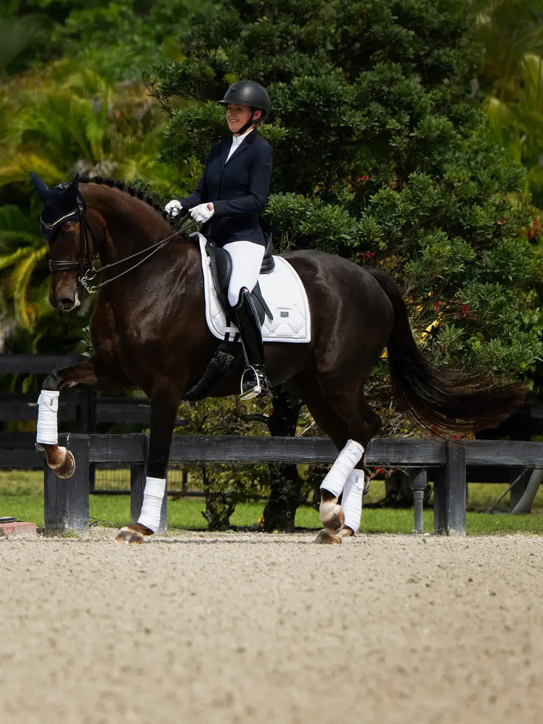 Equestrian Stockholm Dressyrschabrak - Vit/Silver