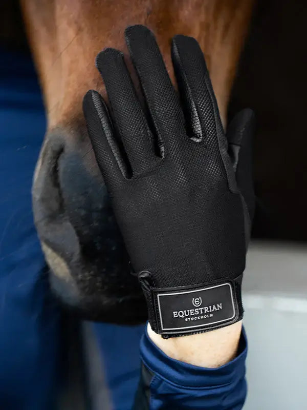 Equestrian Stockholm Sommar Ridhandskar - Black Edition