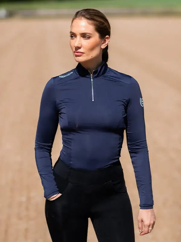 Equestrian Stockholm Air Breeze Sunshirt - Midnight Blue
