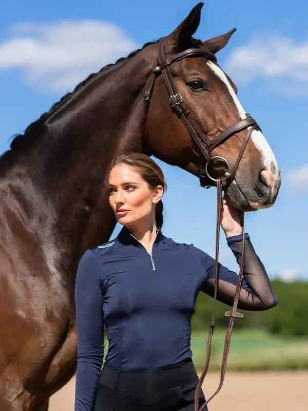 Equestrian Stockholm Air Breeze Sunshirt - Midnight Blue