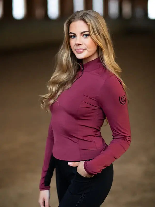 Equestrian Stockholm Air Breeze Sunshirt - Bordeaux