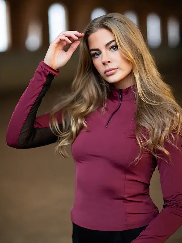 Equestrian Stockholm Air Breeze Sunshirt - Bordeaux
