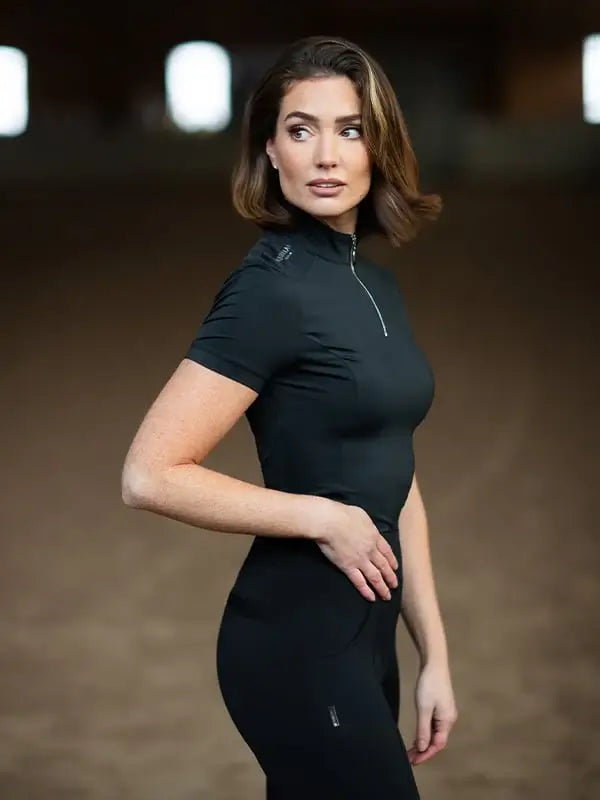 Equestrian Stockholm Top Short Sleeve - Black Edition