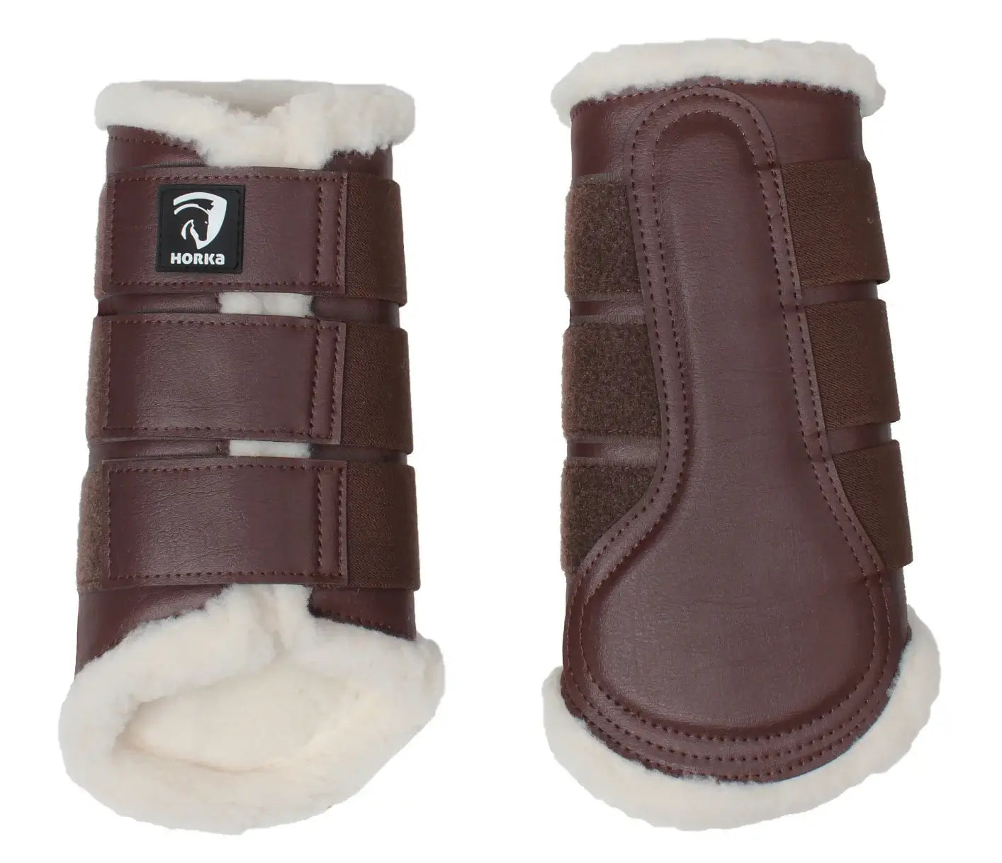 Horka Benskydd med foder - Brun