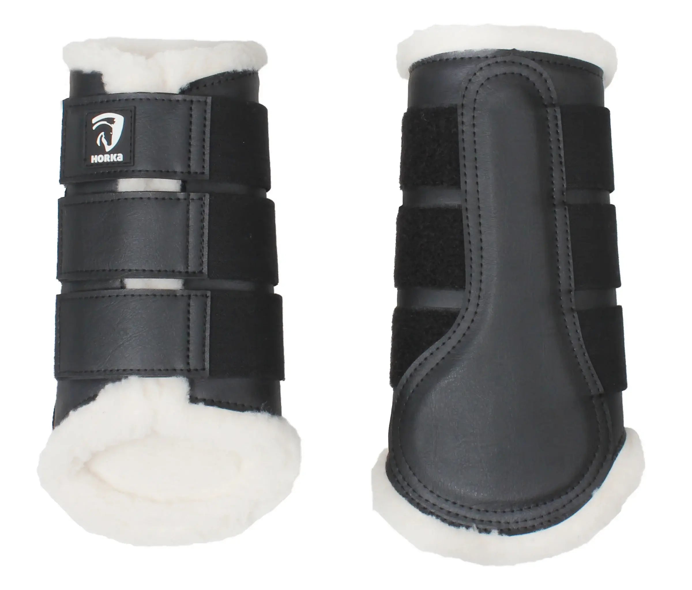 Horka Benskydd med foder - Svart