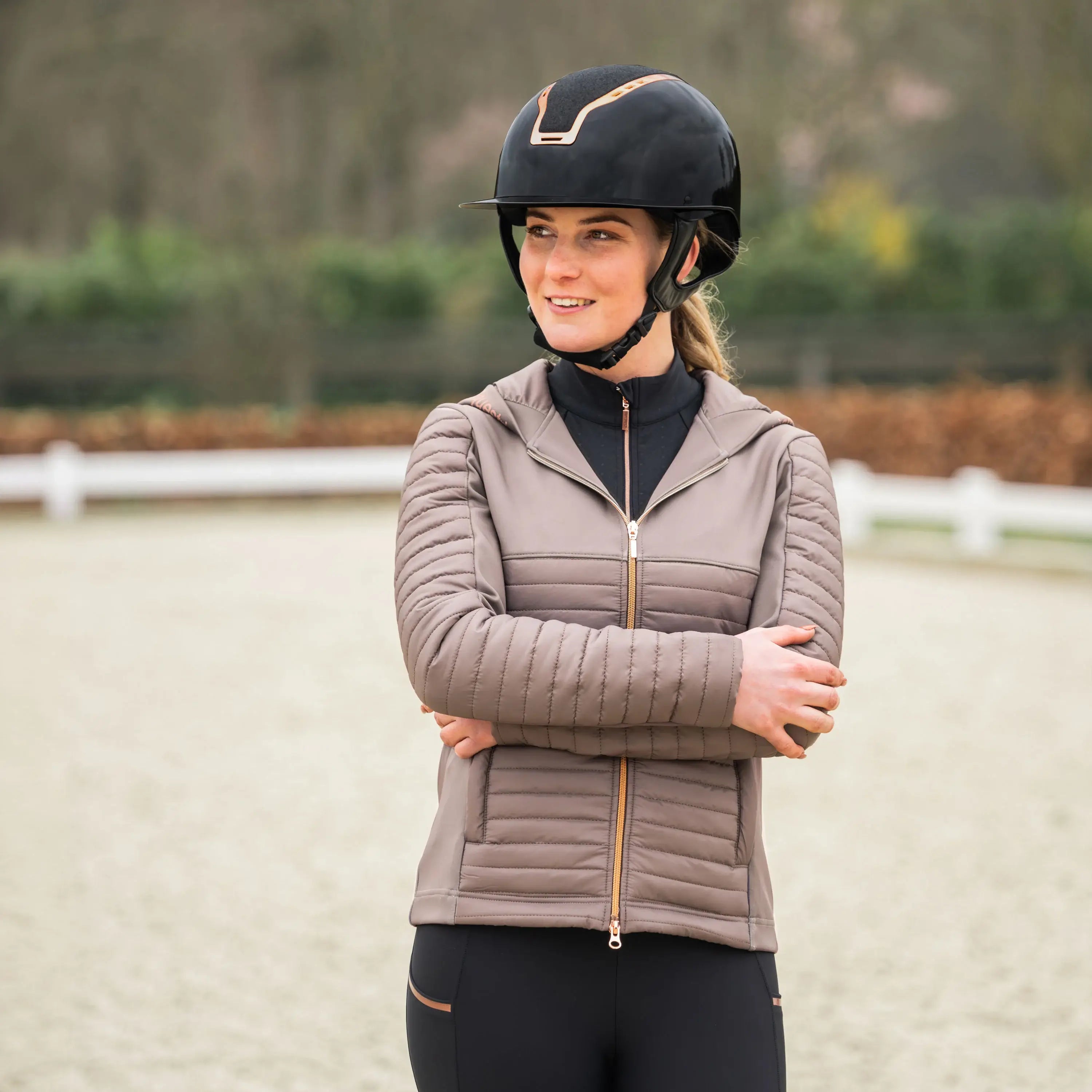 Horka Equestrian Pro pufferjacka Magnificent - Coffeee