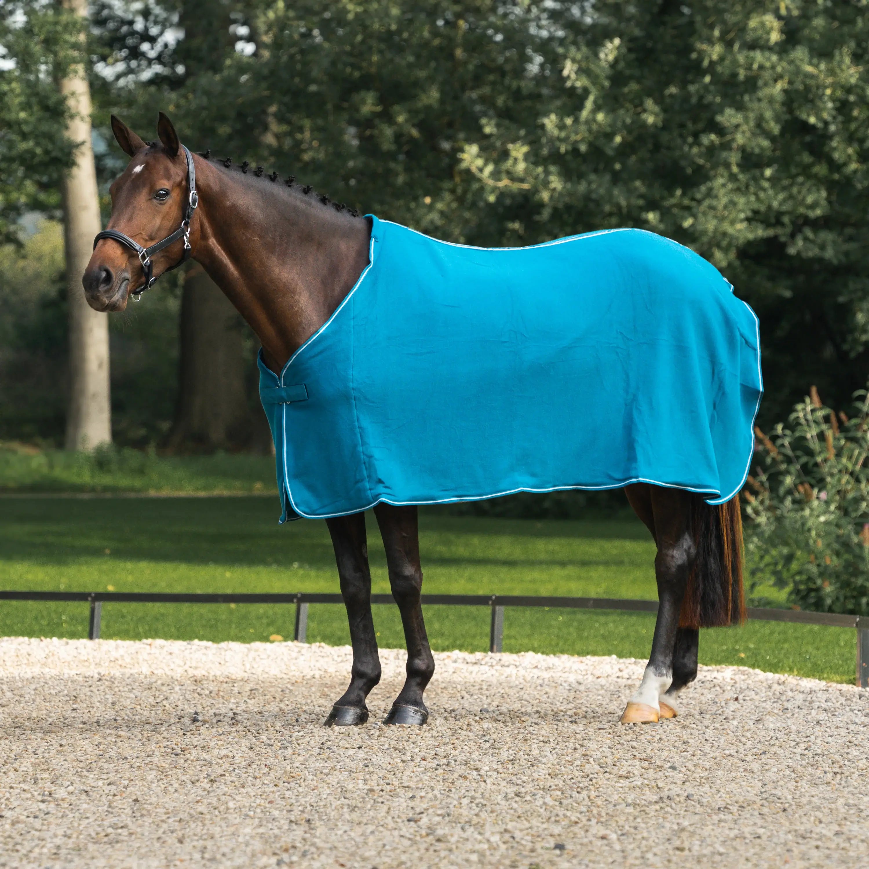 Horka Fleece Svettäcke Economy - Turkosblå