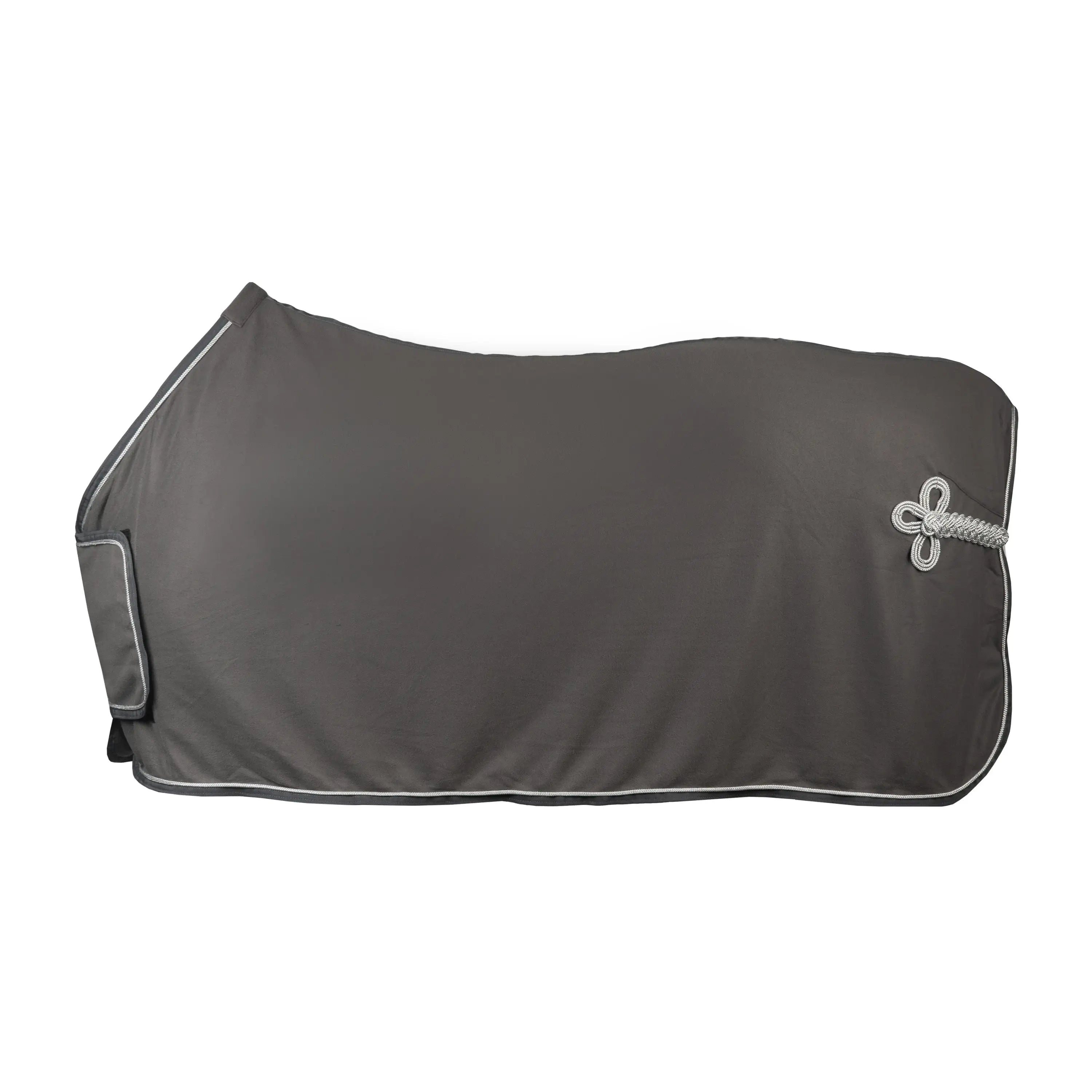 Horka Fleecetäcke med bröstflap & ornament - Grå