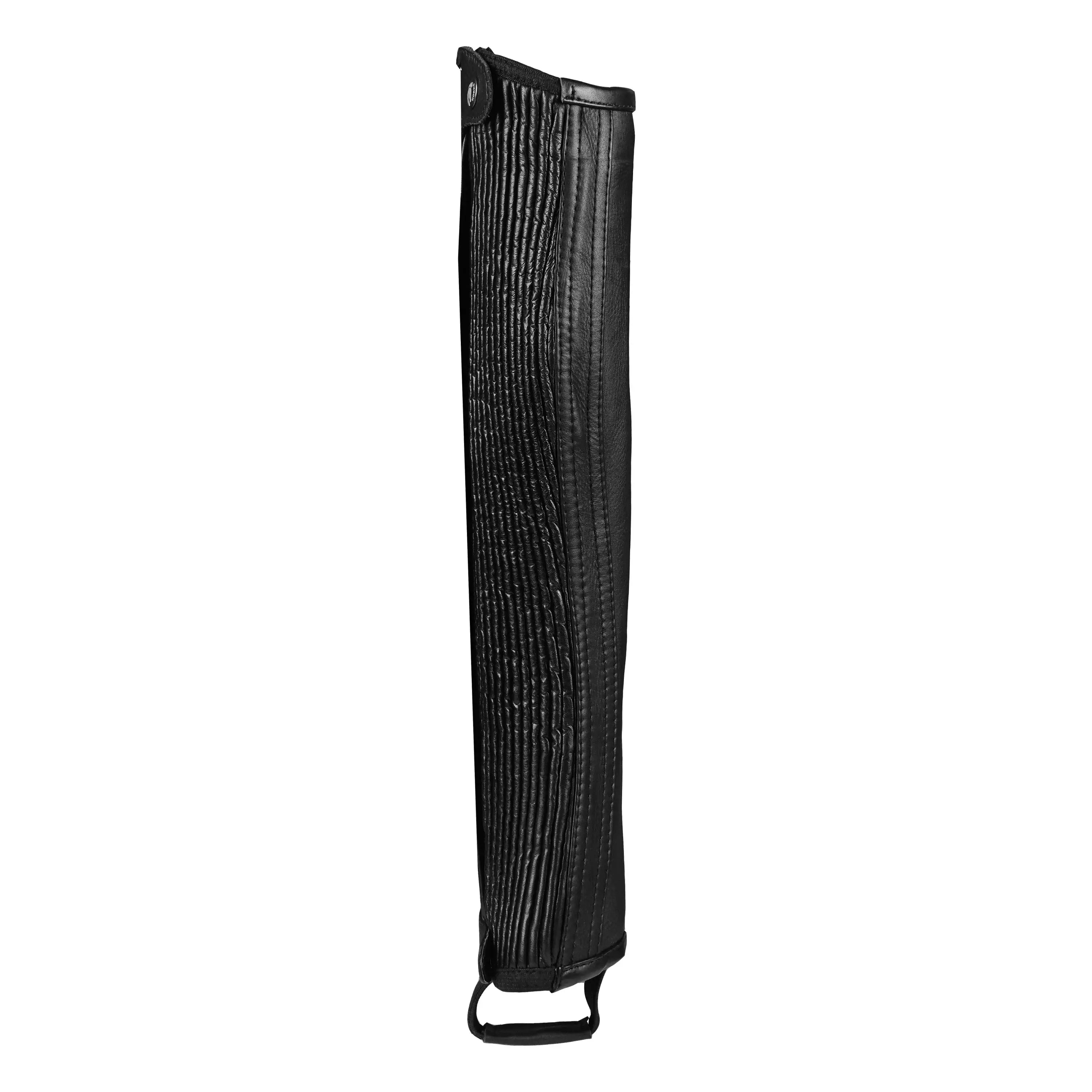 Horka Halvchaps Läder - Svart