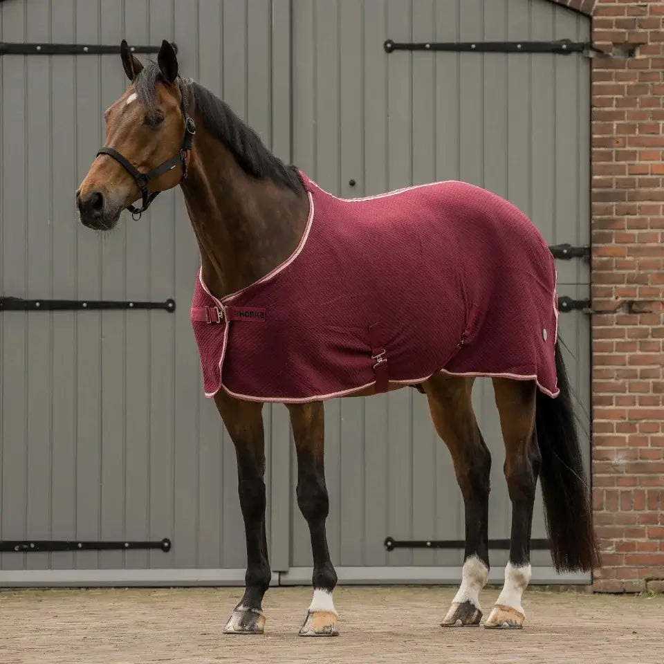Horka Hästtäcke i bambu - Bordeaux