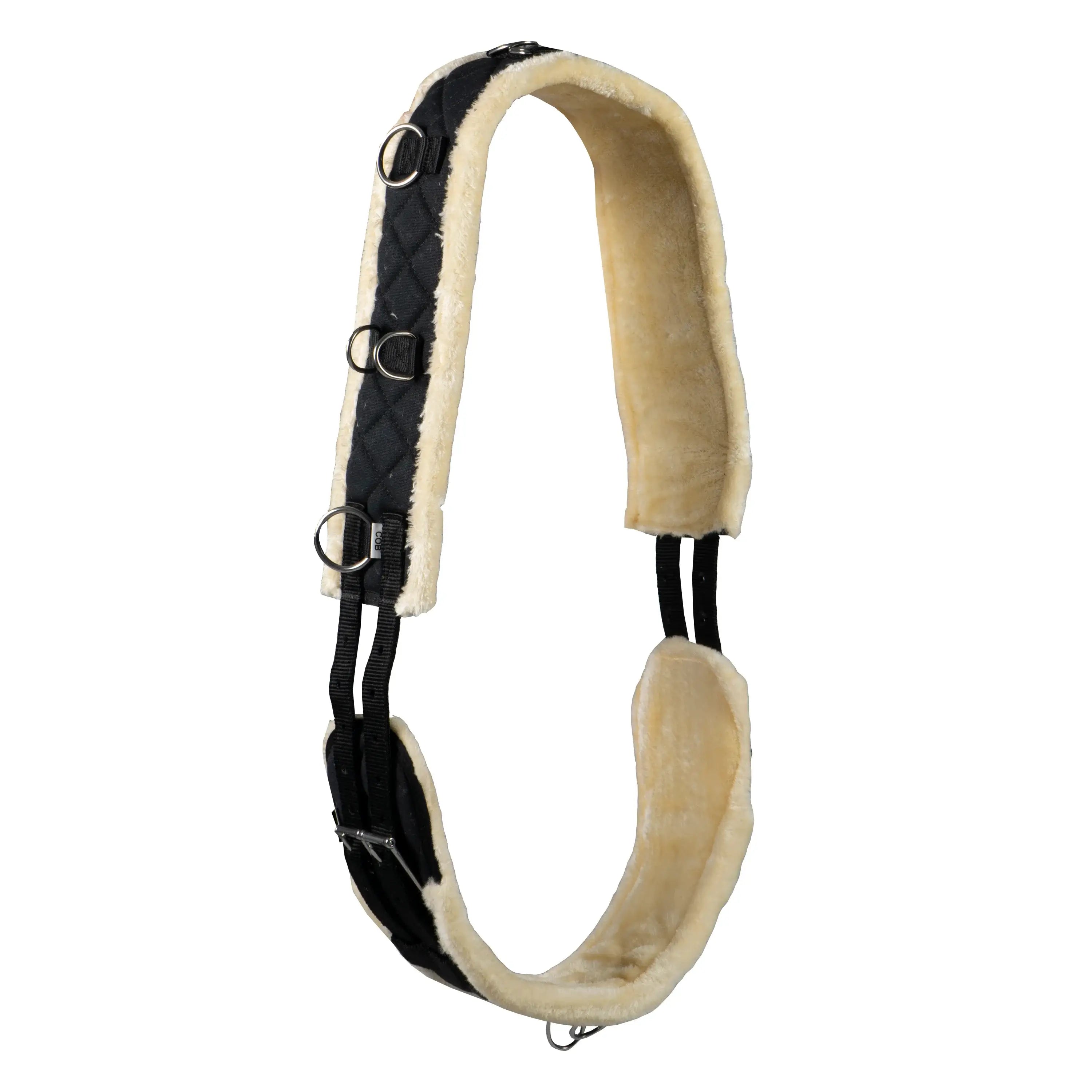 Horka Lyxig longeringsgjord med mjukt foder - Svart