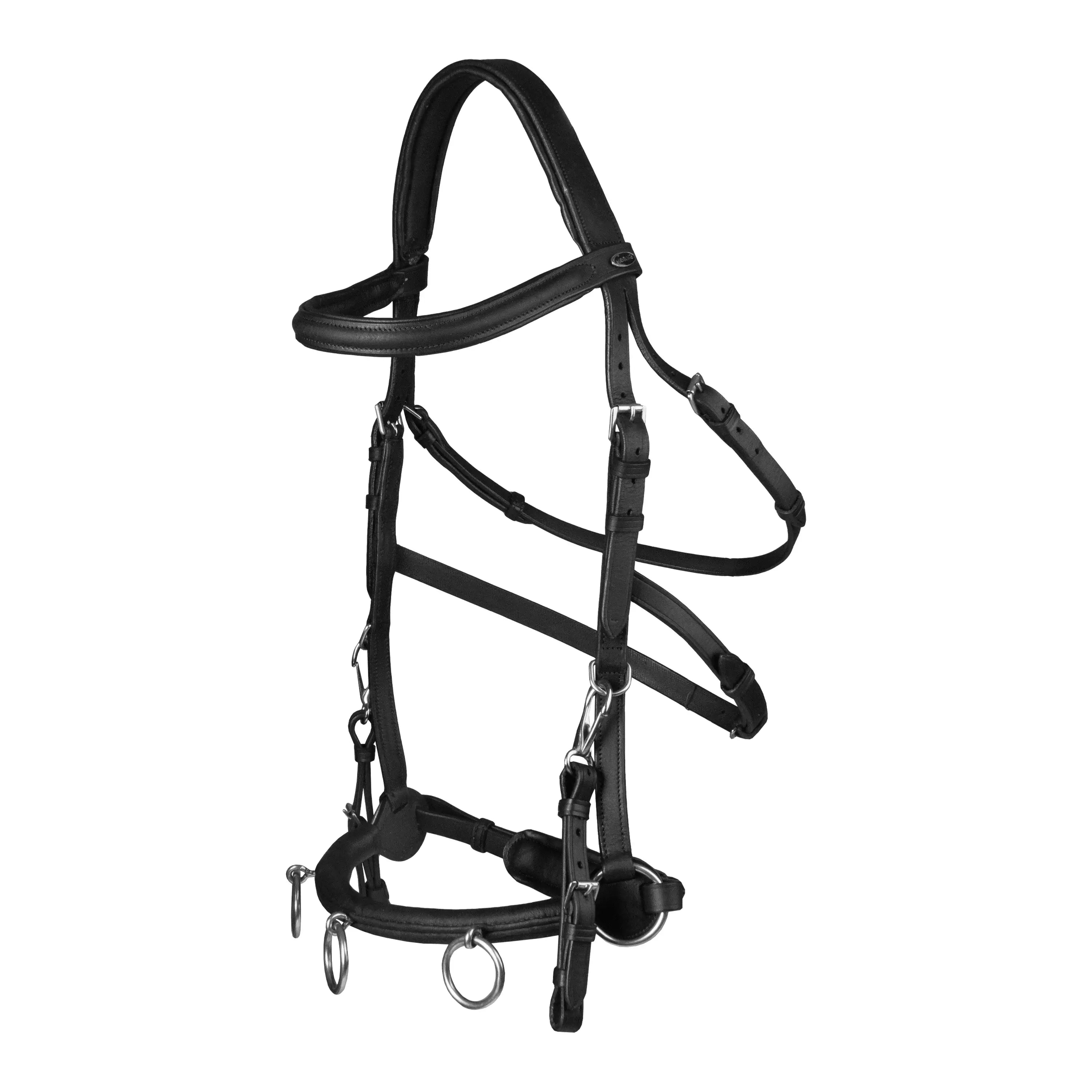 Horka Longeringsgrimma Cavesson - Svart