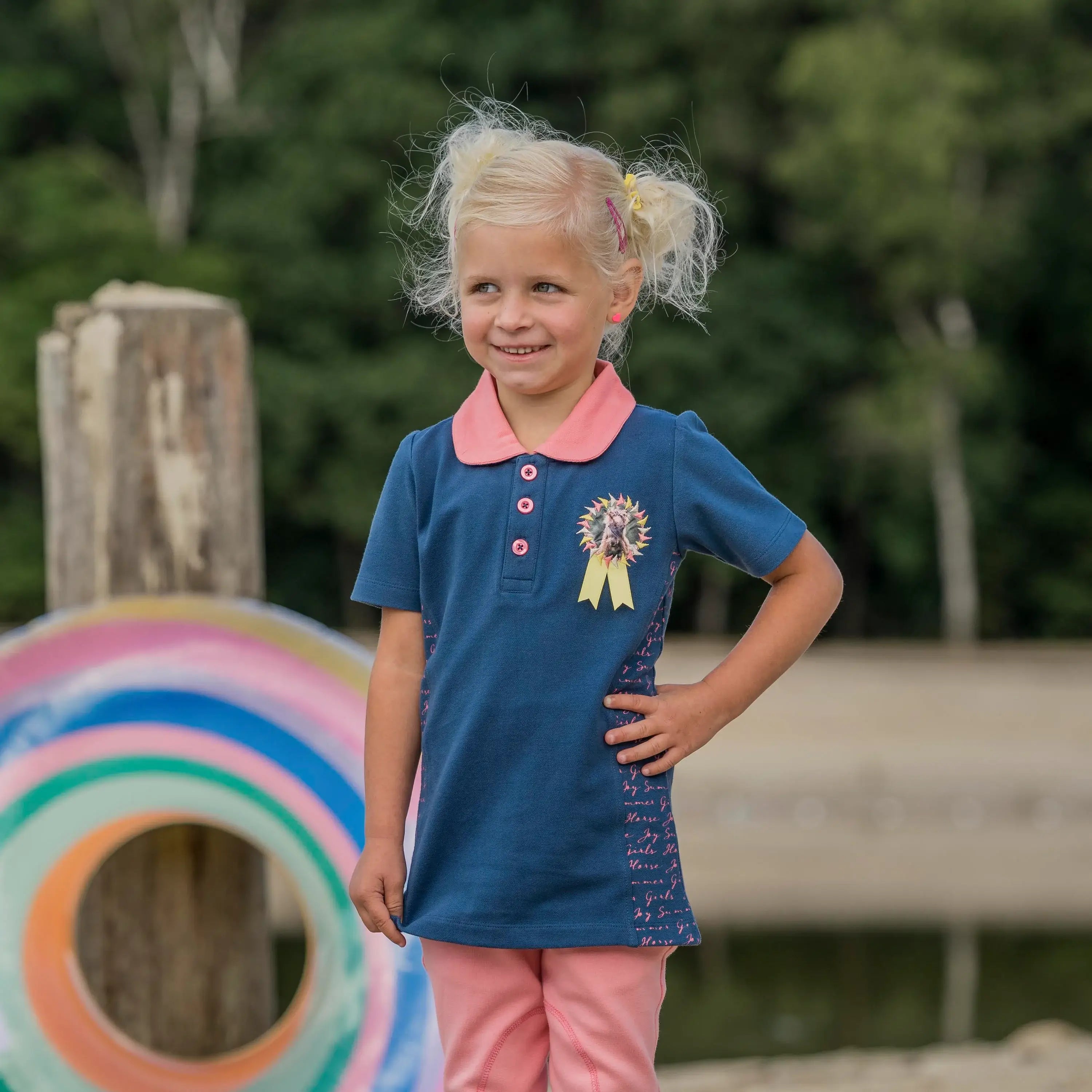 Horka Poloshirt Poppy Barn - Marinblå