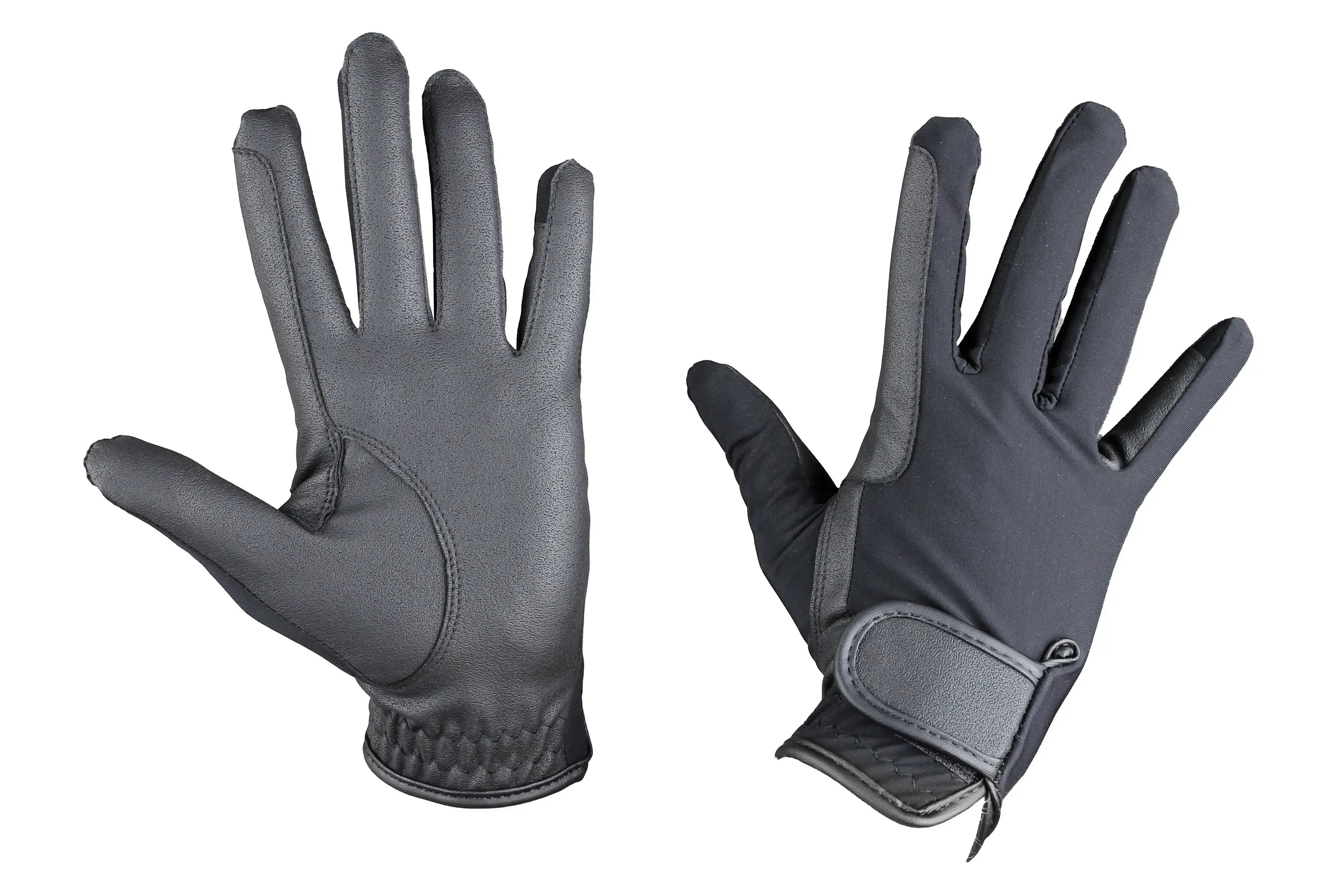 Horka Ridhandskar Flexi Barn - Svart