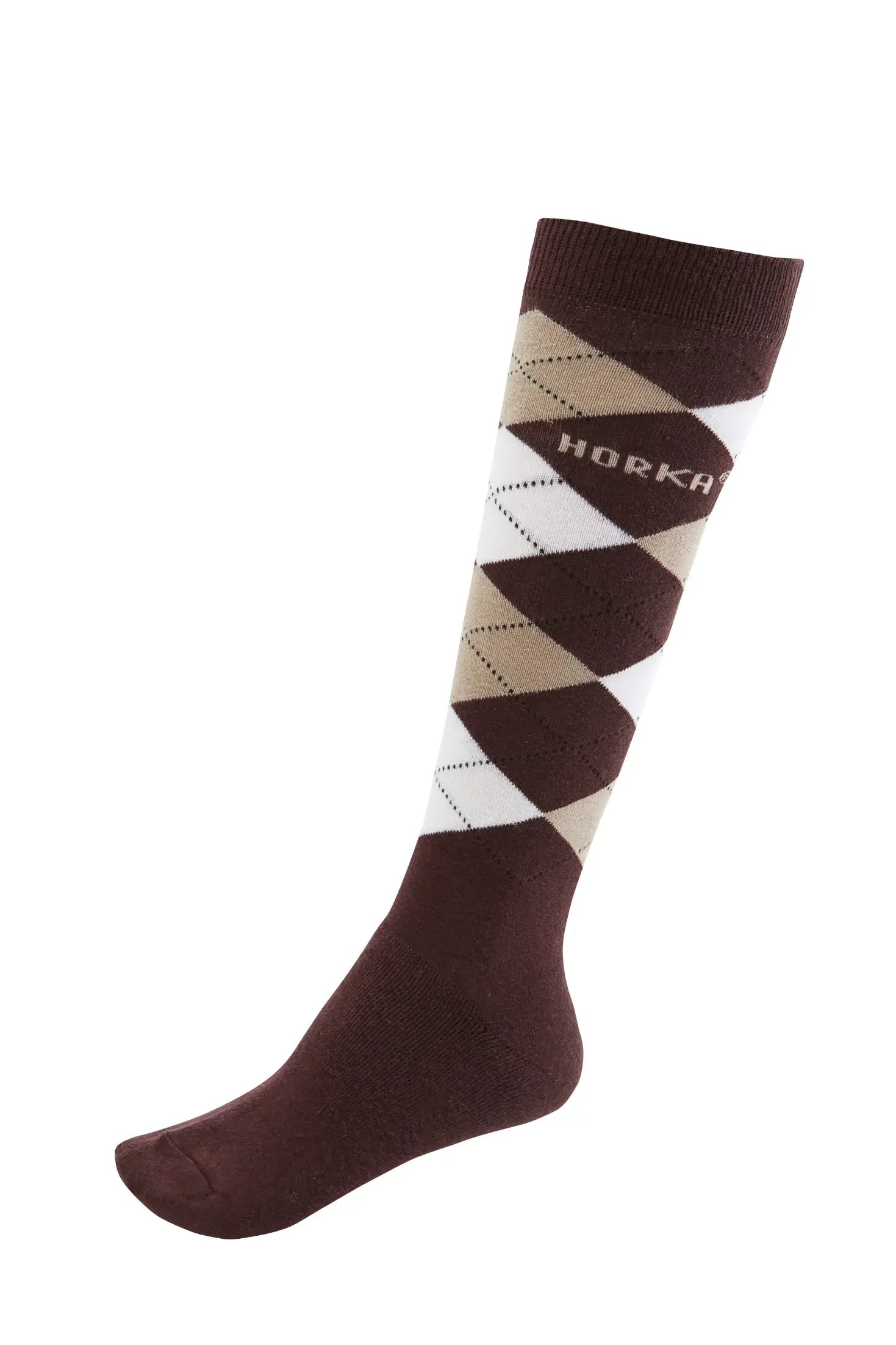Horka Knästrumpor Dam 3st - Brun/Beige med mönster