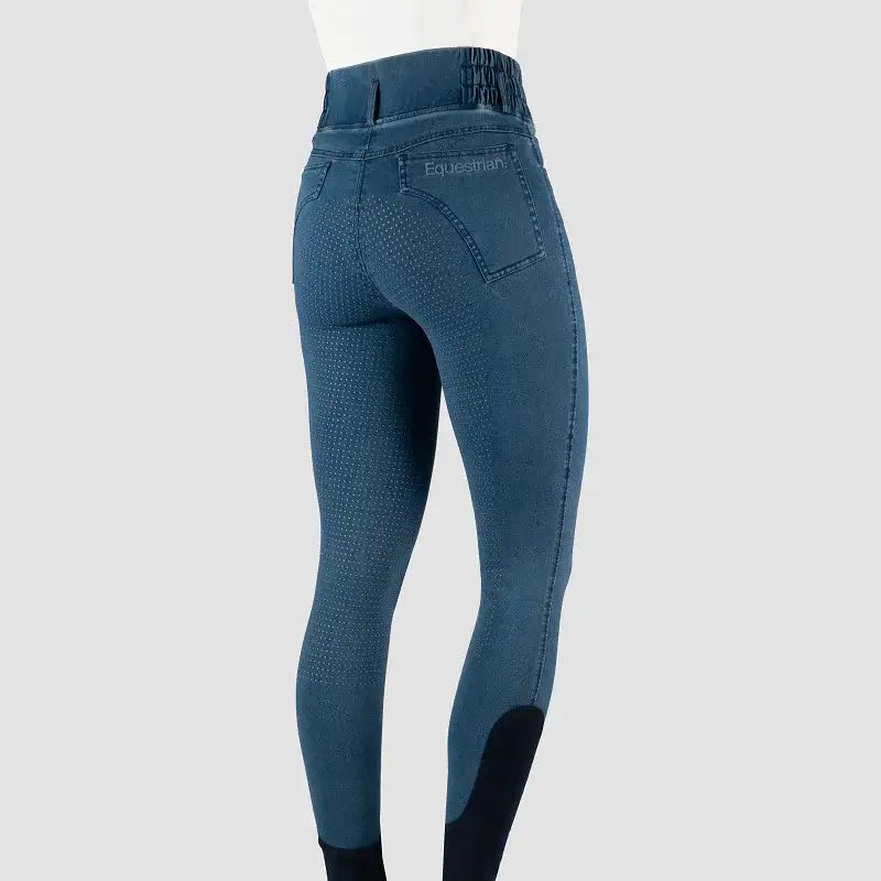 Horka Denim Ridtights Laura Dam - Blå