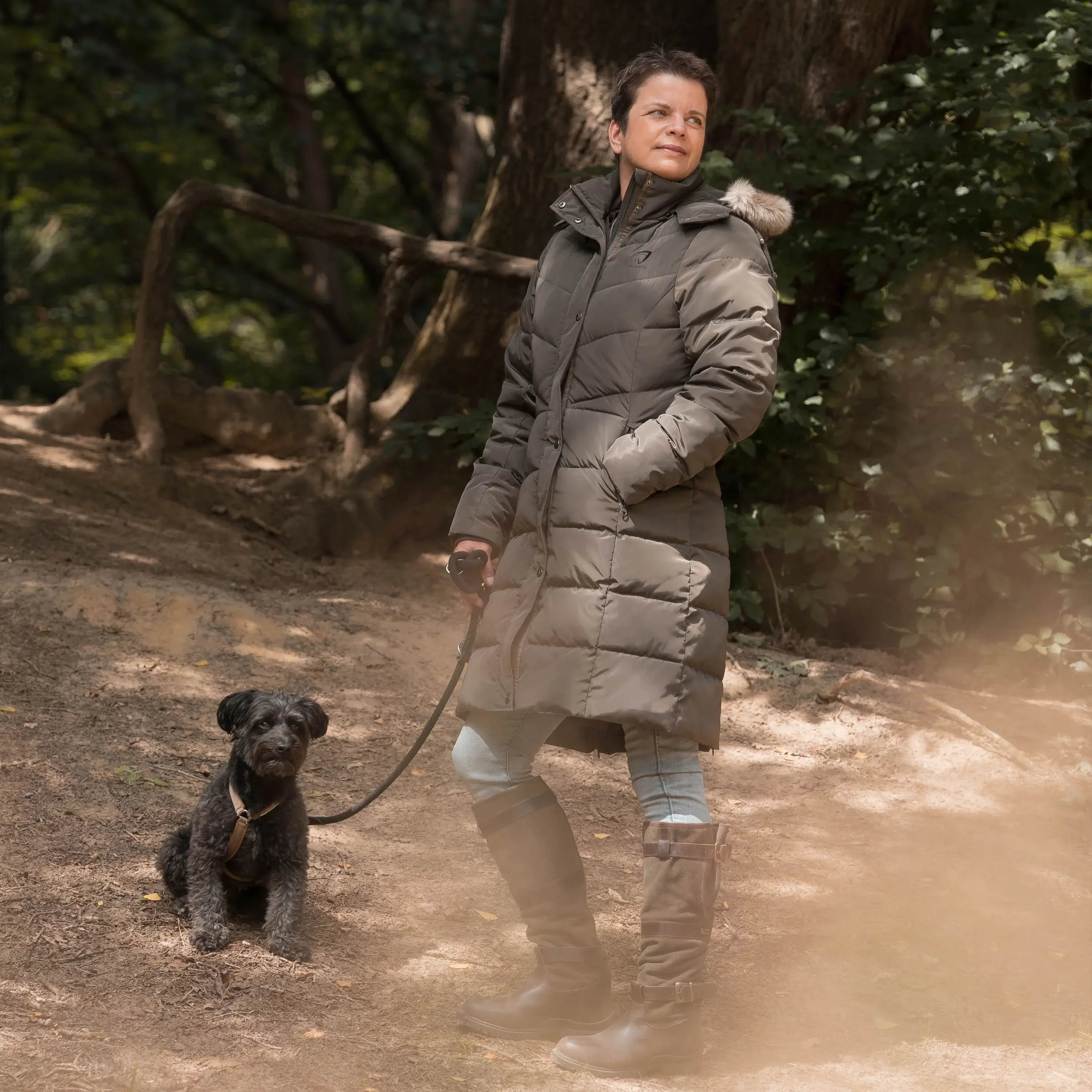 Horka Lång Vinterjacka Glacier - Taupe