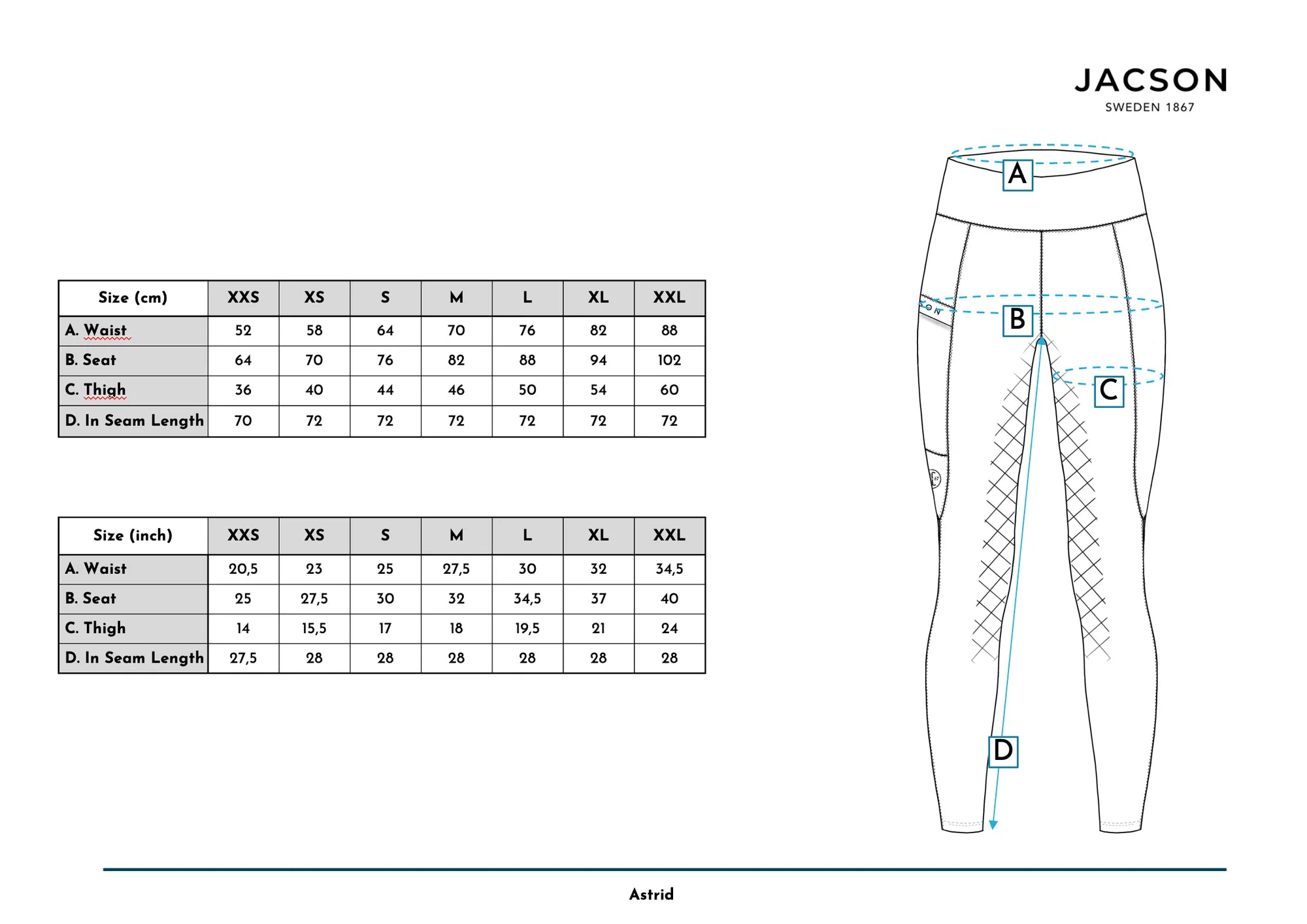 Jacson Astrid Ridtights - Svart