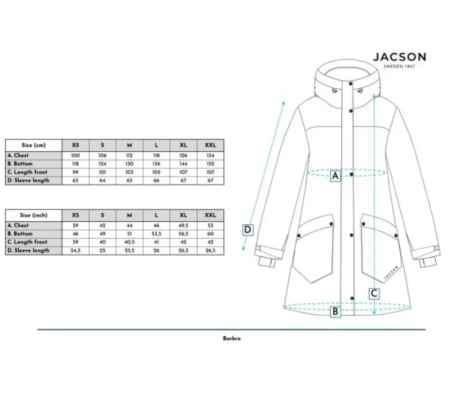 Jacson Barbro Fleecefodrad Regnkappa - Beige