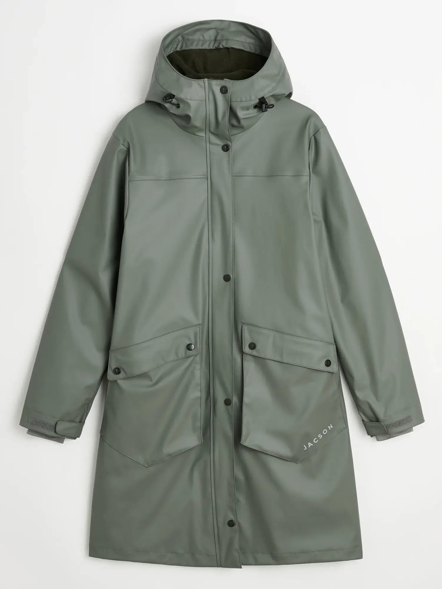 Jacson Barbro Fleecefodrad Regnkappa - Grå