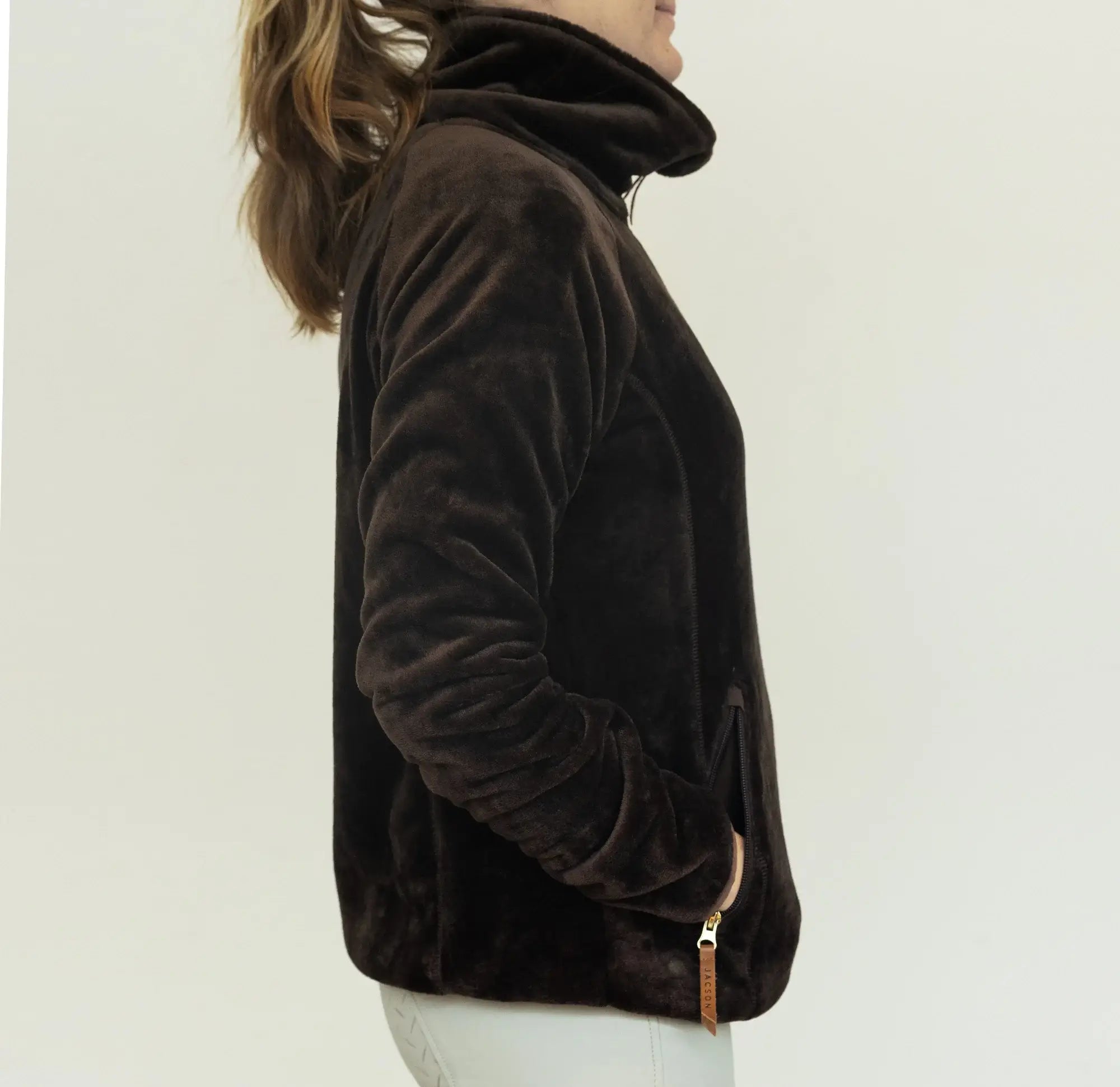 Jacson Dagmar Softpiletröja - Mörkbrun