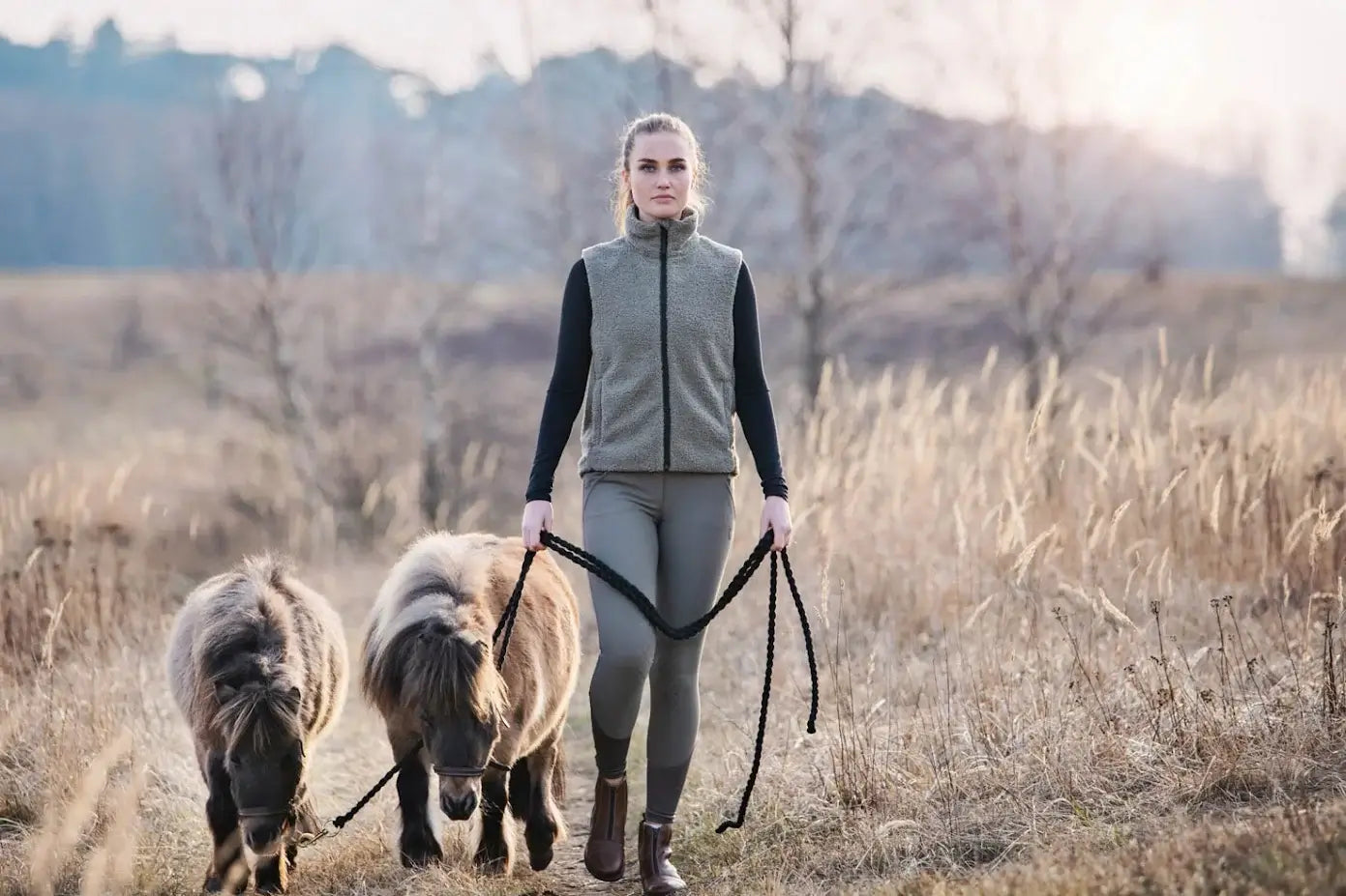 Jacson Inger Ridväst I Fleece - Beige