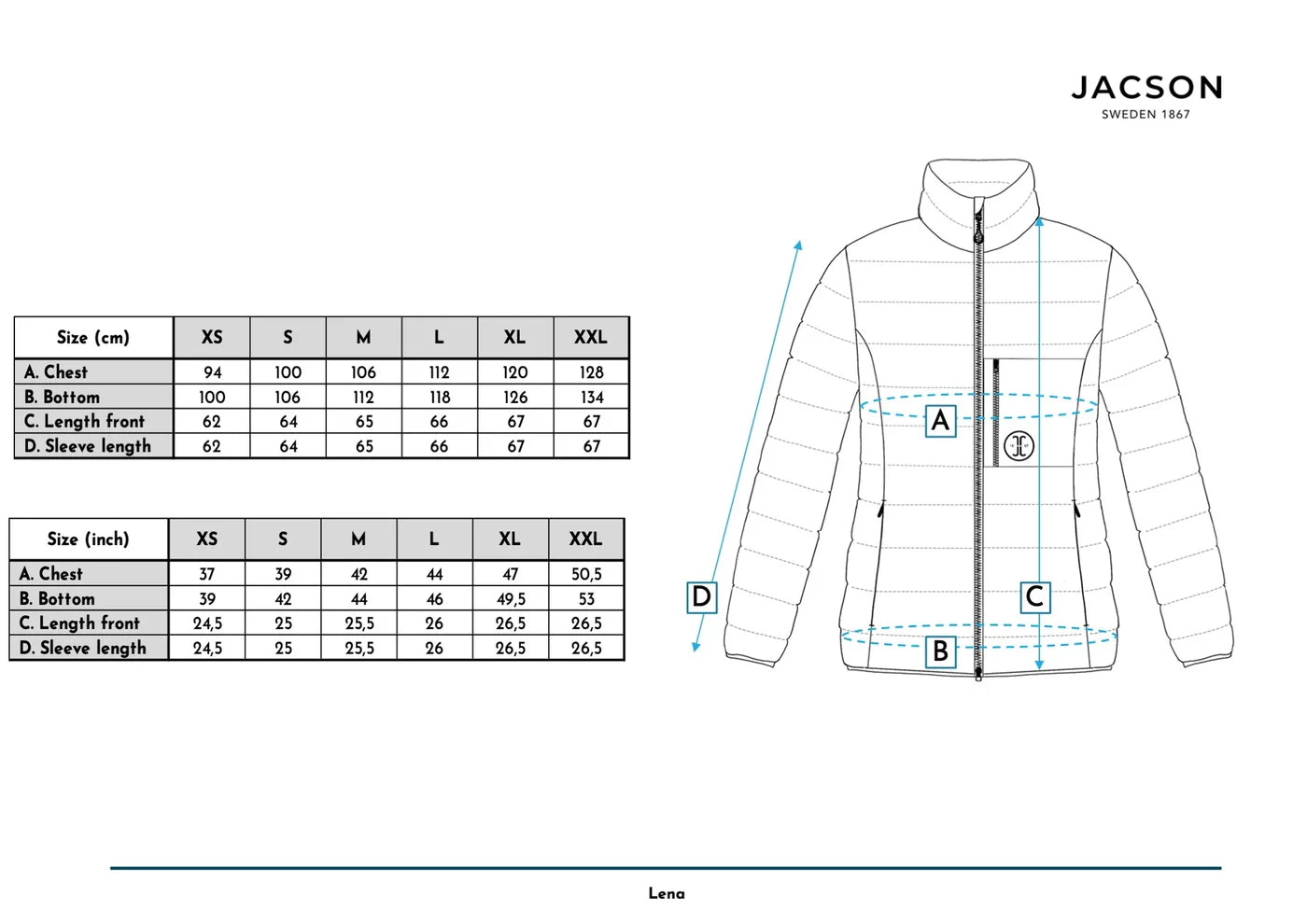 Jacson Lena Ridjacka Lättvikt - Svart