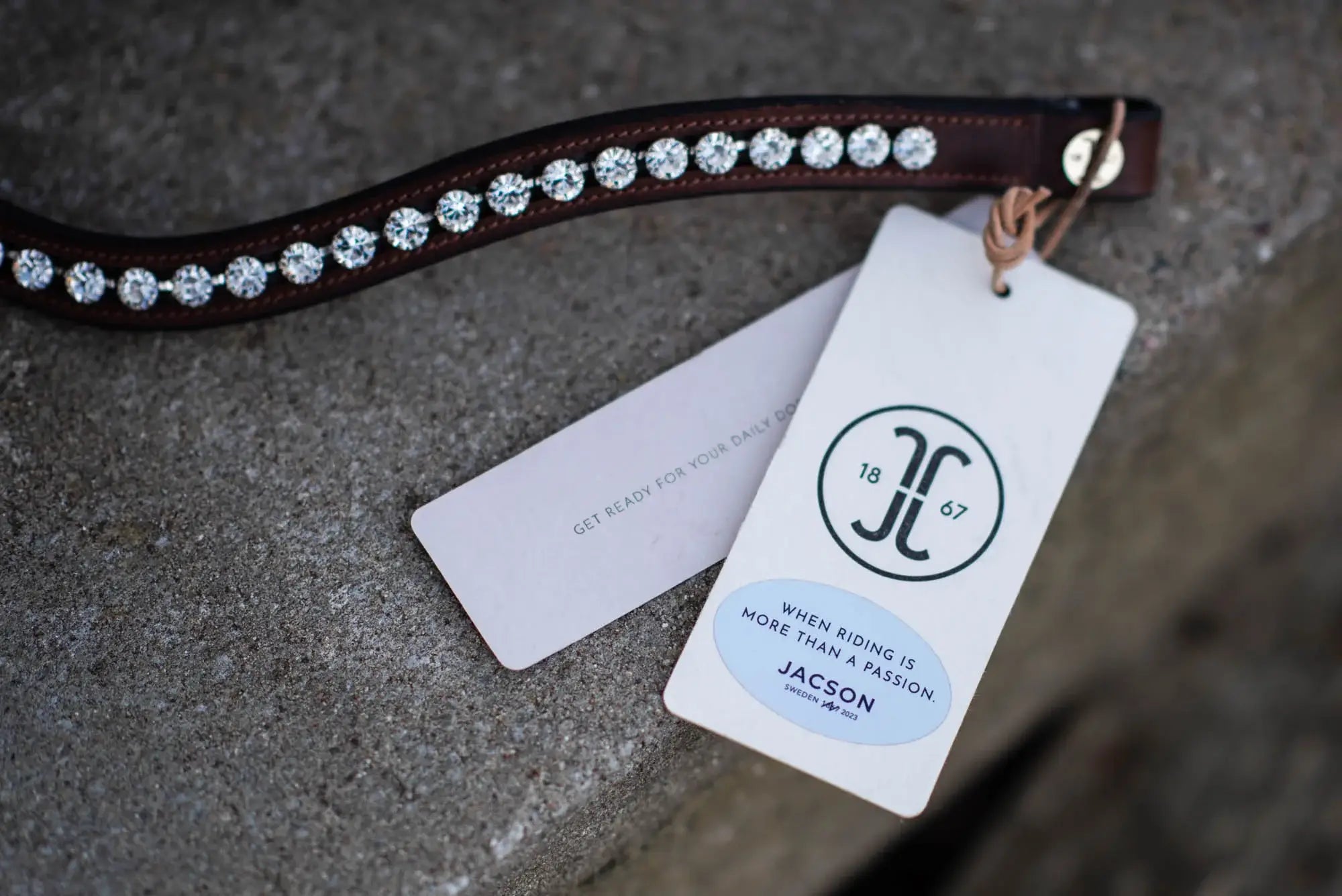 Jacson Pannband Kristall Silver Brun