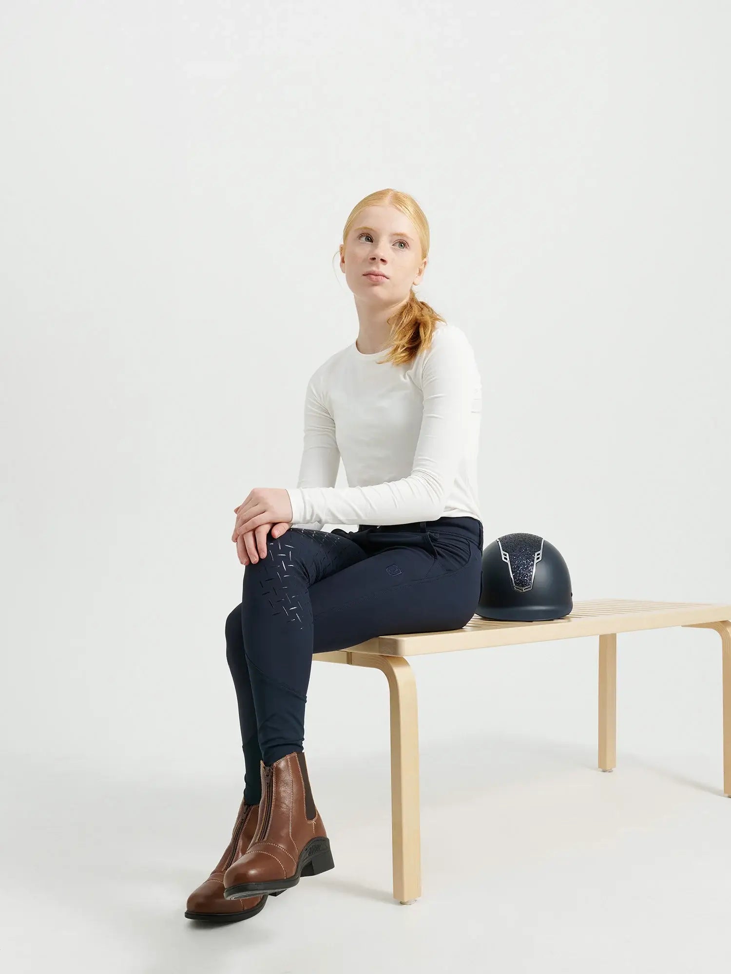 Jacson Rigmor Helskodd Ridbyxa Junior - Marinblå