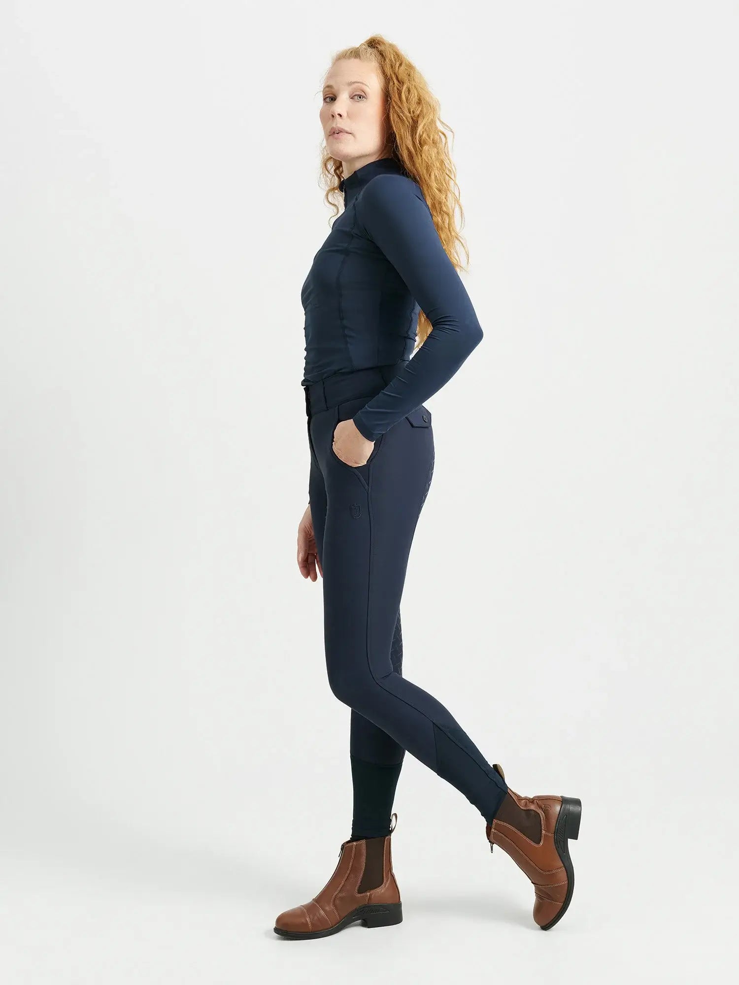 Jacson Rigmor Helskodd Ridbyxa - Marinblå