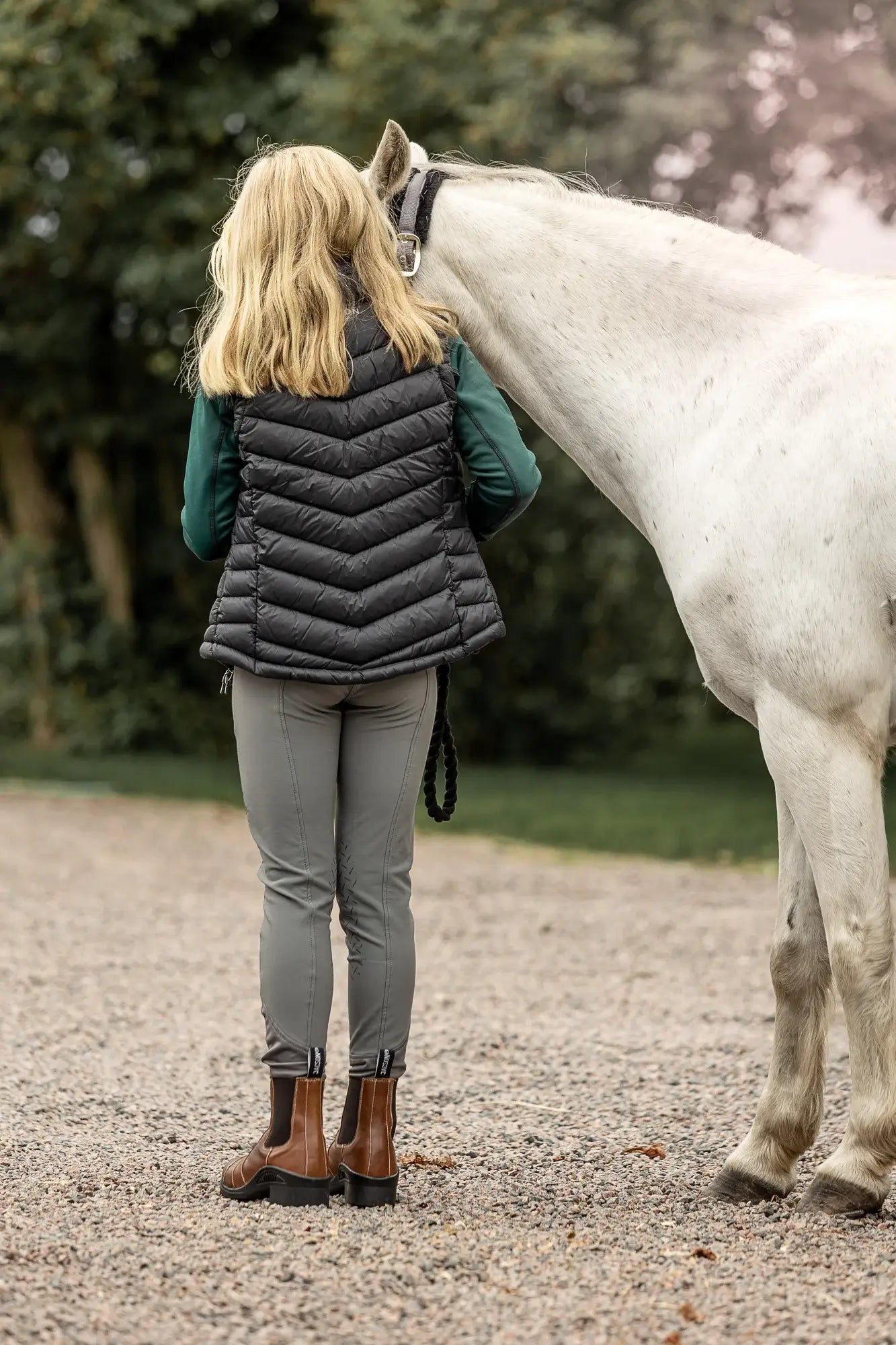 Jacson Rigmor Ridbyxa Knäskodd Junior - Grå