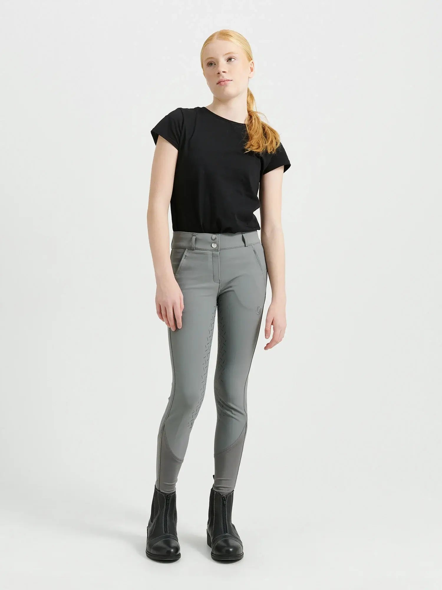 Jacson Rigmor Ridbyxa Knäskodd Junior - Grå