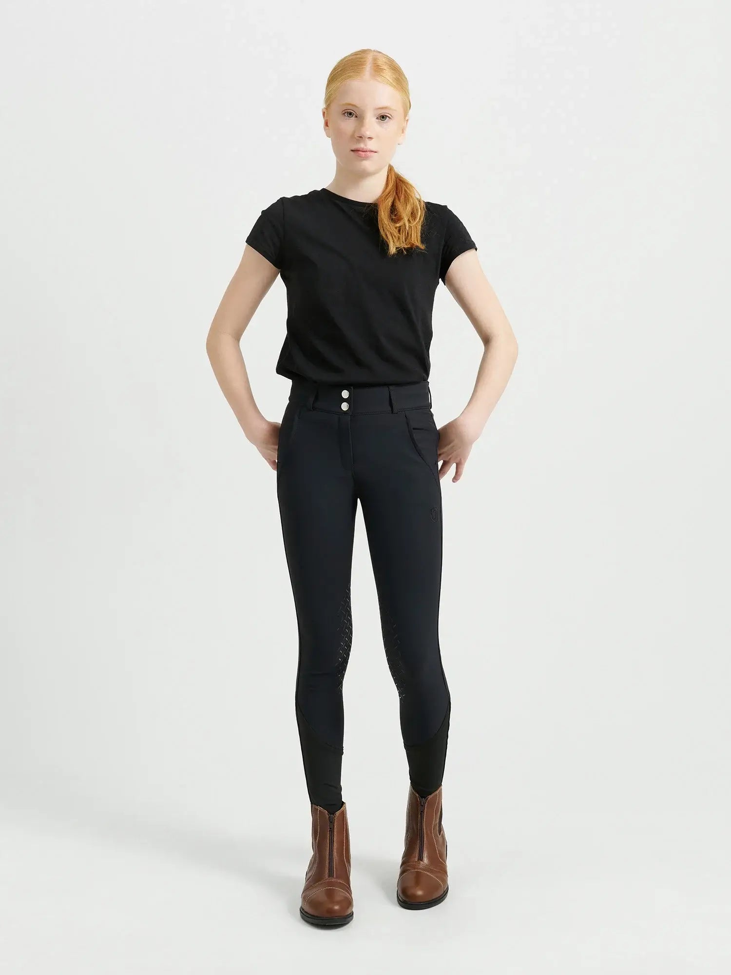 Jacson Rigmor Ridbyxa Knäskodd Junior - Svart