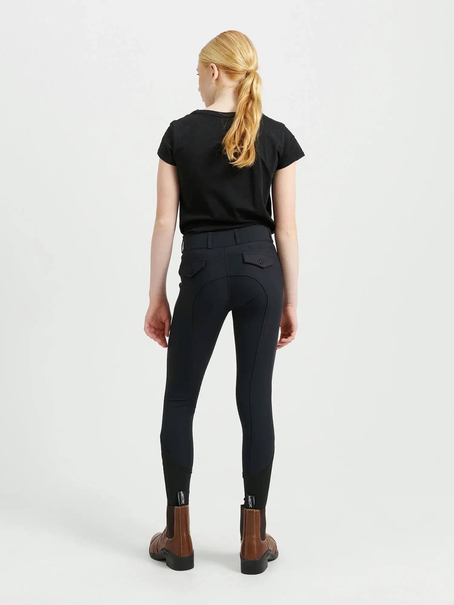 Jacson Rigmor Ridbyxa Knäskodd Junior - Svart