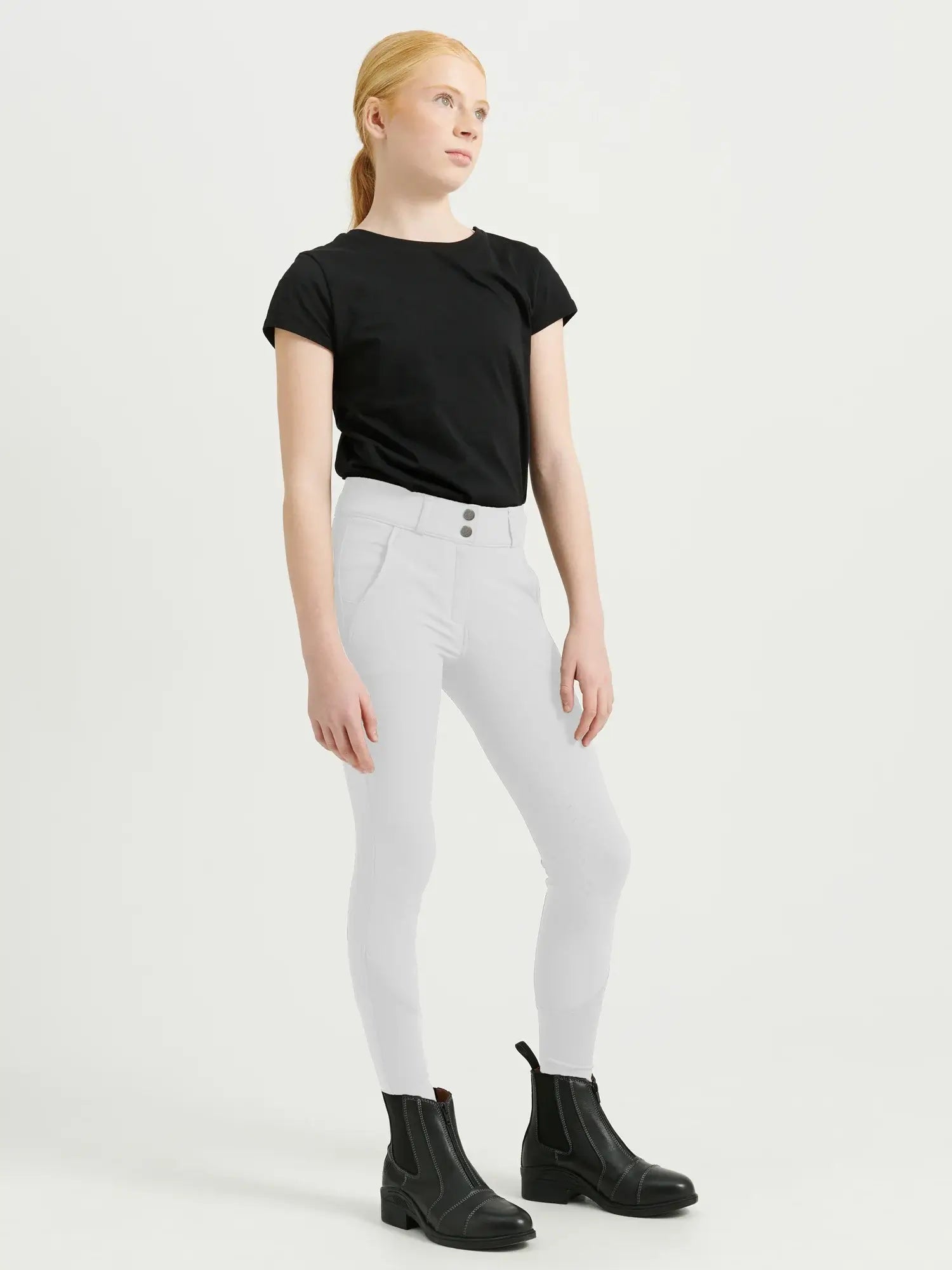 Jacson Rigmor Ridbyxa Knäskodd Junior - Vit