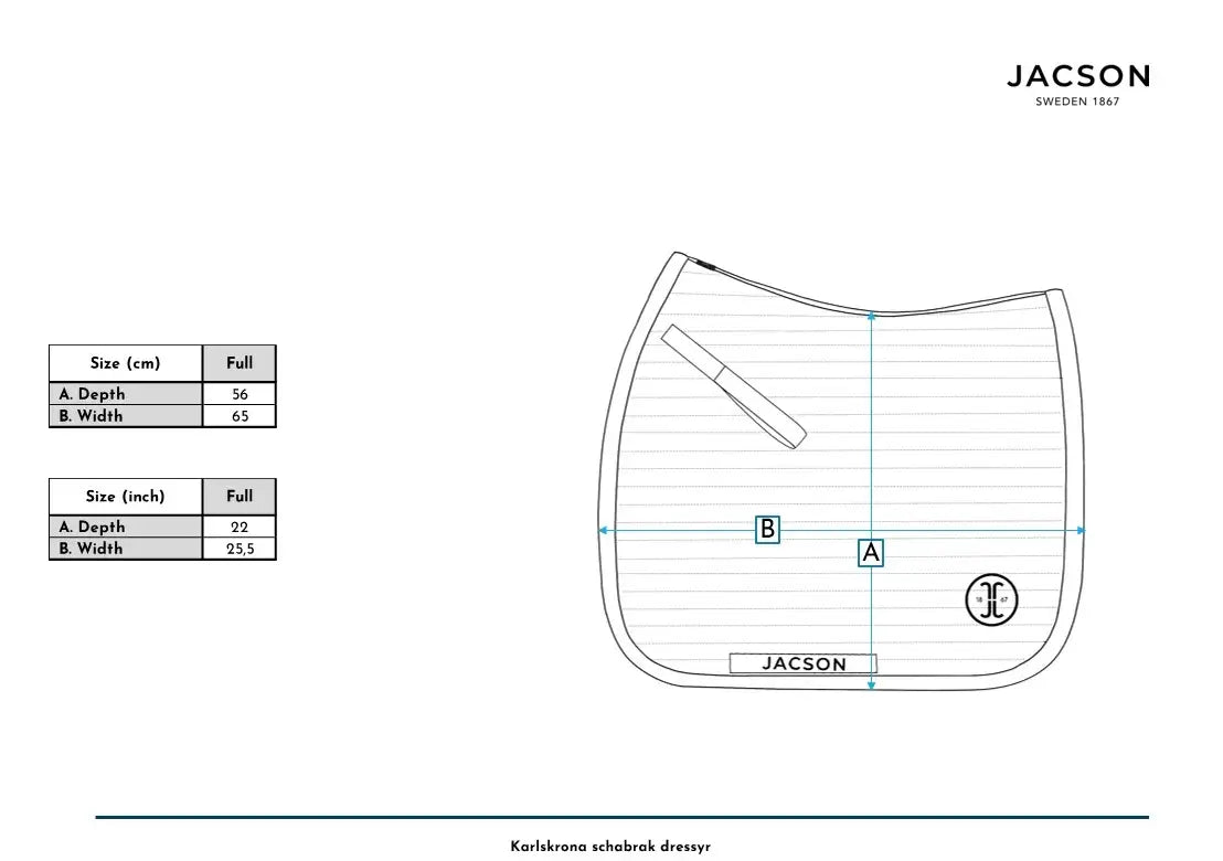 Jacson Karlskrona Schabra Full Dressyr - Svart