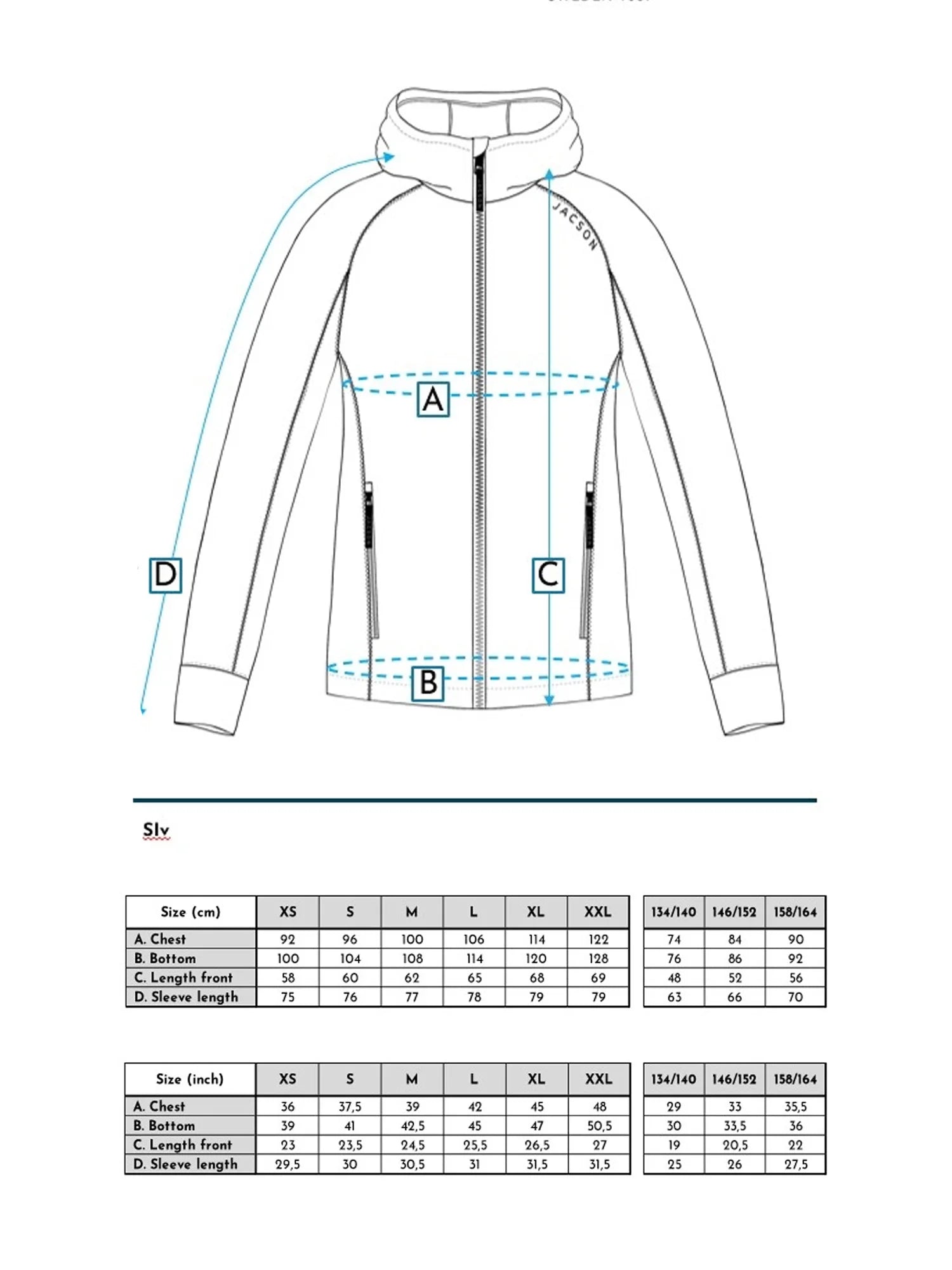Jacson Siv Funktionsjacka Med Huva - Grå