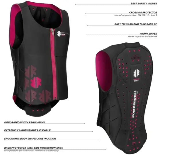 Komperdell Säkerhetsväst Ballistic Barn - Svart/Rosa