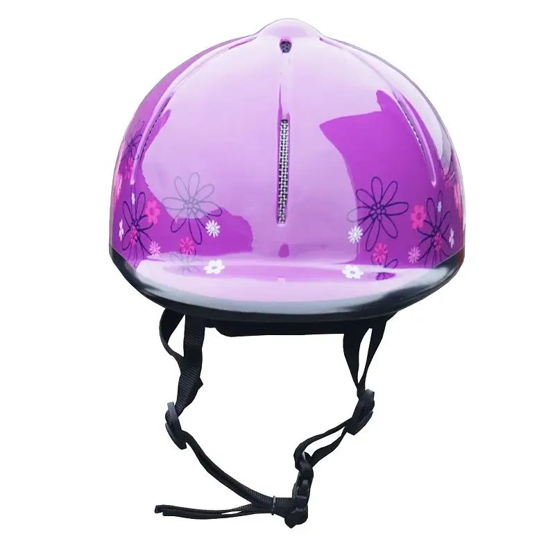 Red Horse Ridhjälm Rider Barn - Lila med hästdesign