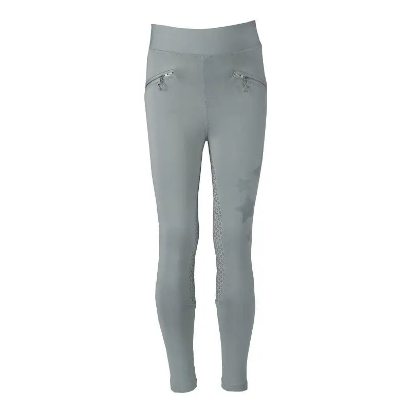 Red Horse Ridtights Khloé Barn - Grå med stjärnmönster