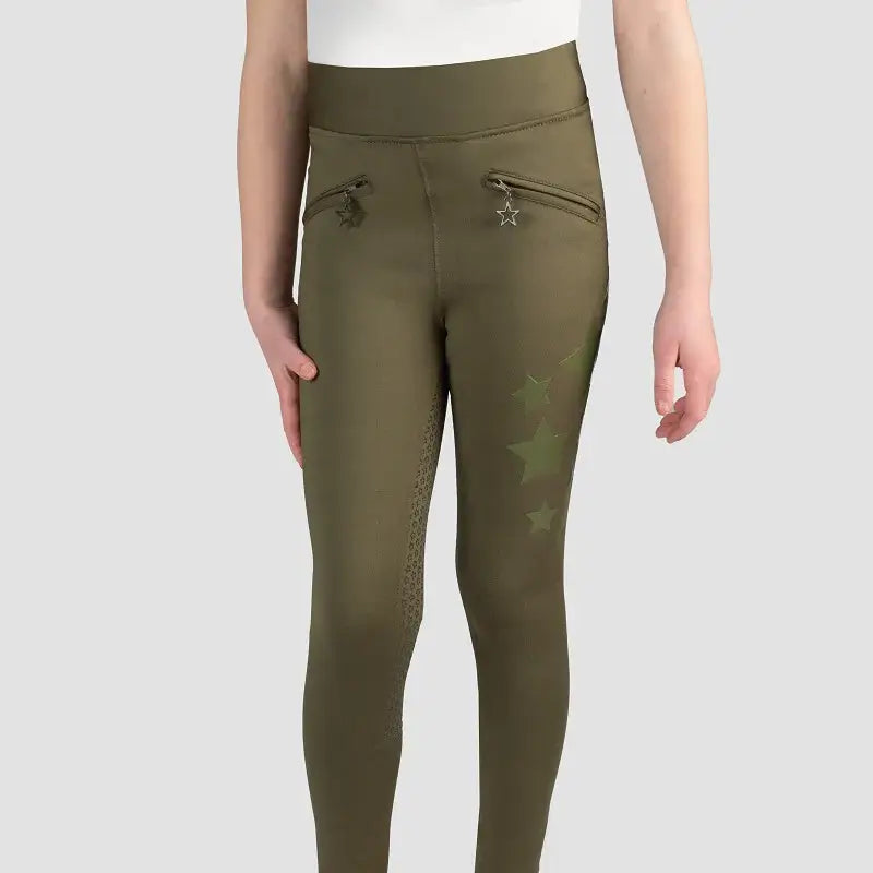 Red Horse Ridtights Khloé Barn - Mörkgrön