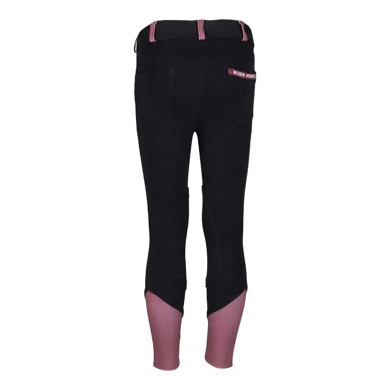 Red Horse Ridtights Noah Barn - Svart/Rosa